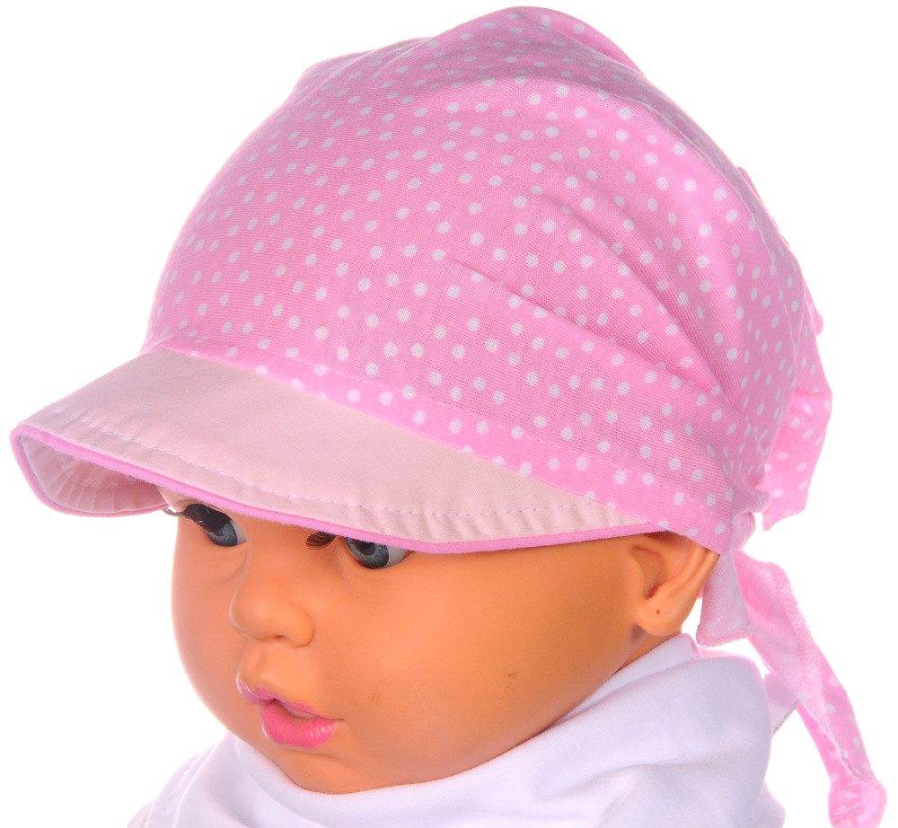 La Bortini Kopftuch Kopftuch Baby Kinder Bandana Tuch mit Schirm Schirmmütze Kopfbedeckung, aus reiner Baumwolle, Einheitsgröße