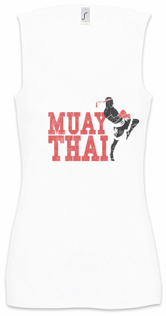 Urban Backwoods Tanktop Muay Thai Fighter Ärmelloses Damen T-Shirt Martial Arts Kämpfer Thailand Kampfsport Kickboxen Kickboxing