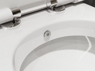 SSWW Tiefspül-WC SSWW Taharet WC mit Armatur und abnehmbarer Softclose Sitz Dusch-WC