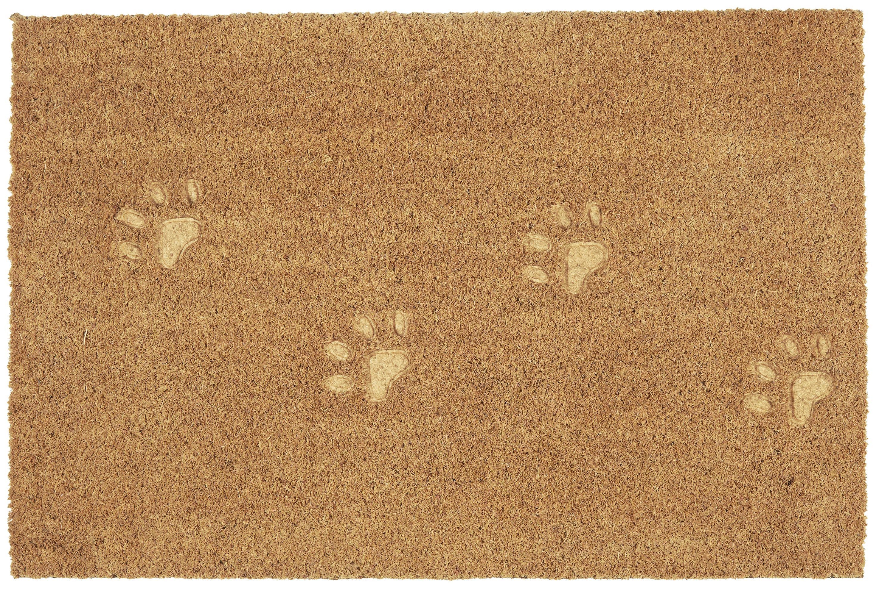 Ib Laursen Fußmatte Ib Laursen - Fußmatte Türmatte Fußabtreter Hundepfoten Natur Kokos