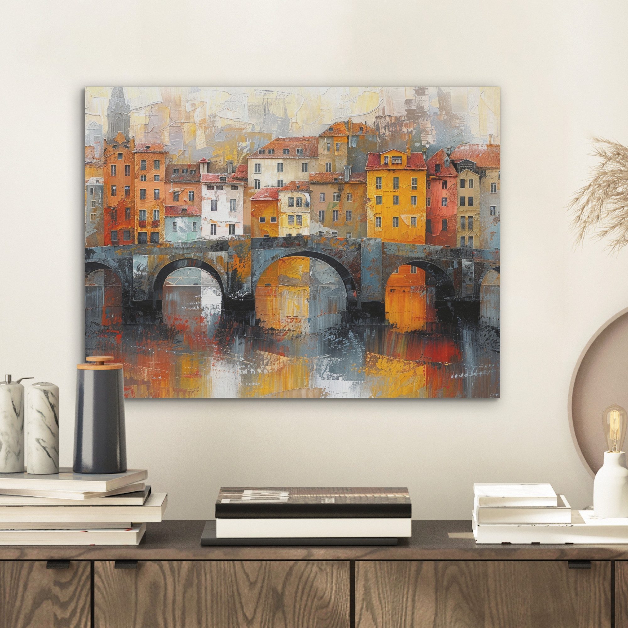 MuchoWow Gemälde Graben - Häuser - günstig online kaufen