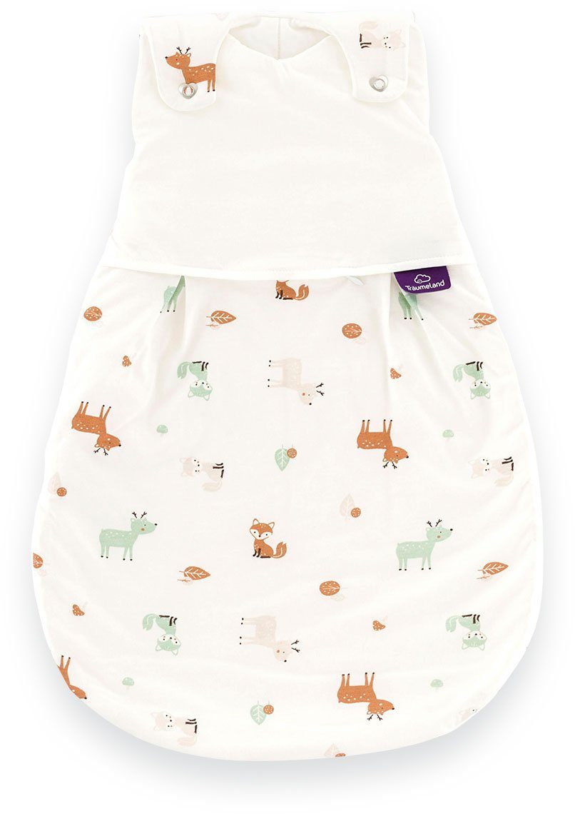 Babyschlafsack Außenschlafsack LIEBMICH Waldtiere, in den Größen 50/56-80/86 cm