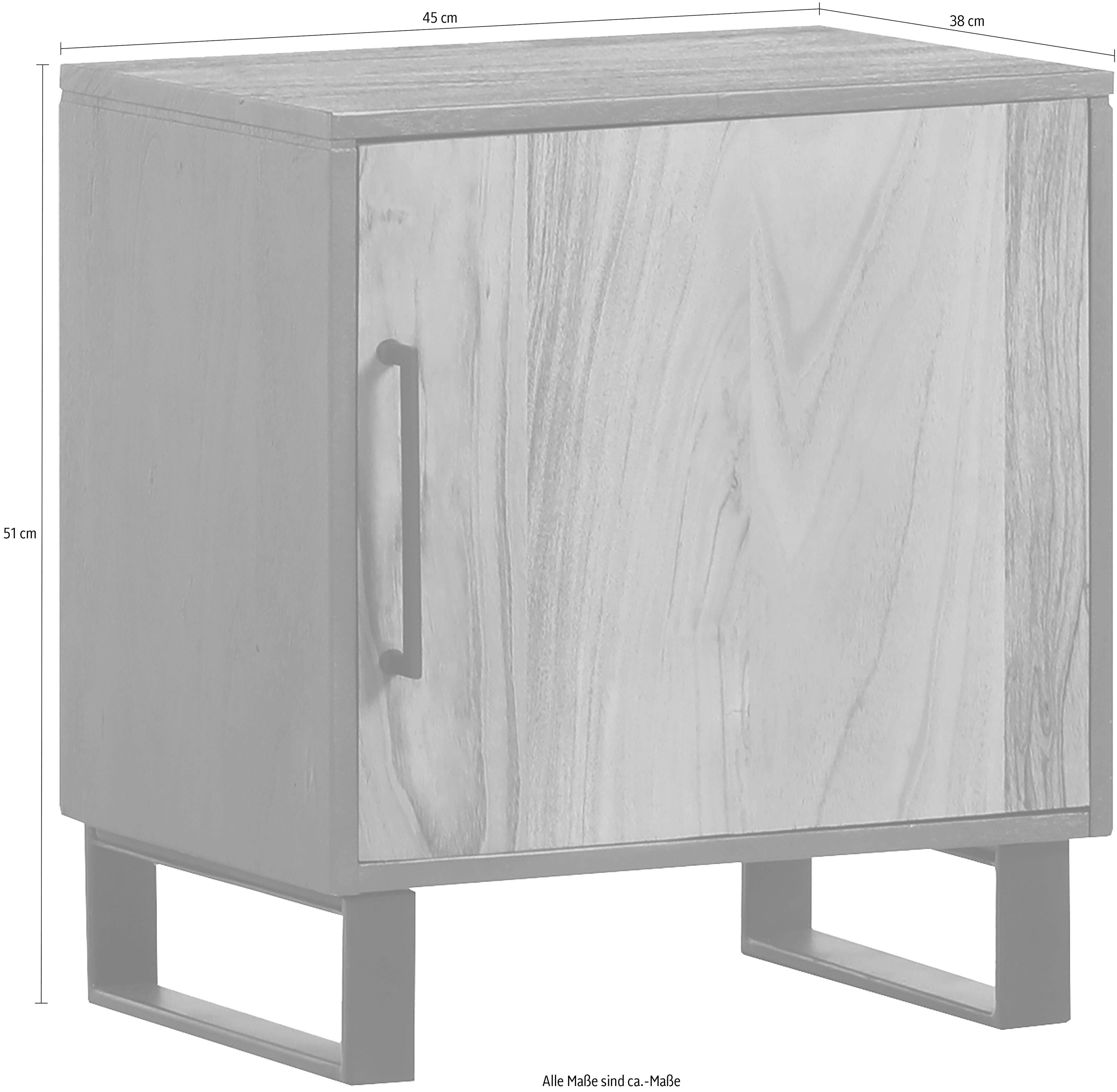 Gutmann Factory Beistelltisch Cleveland, aus Massivholz Akazie, Breite 45 cm