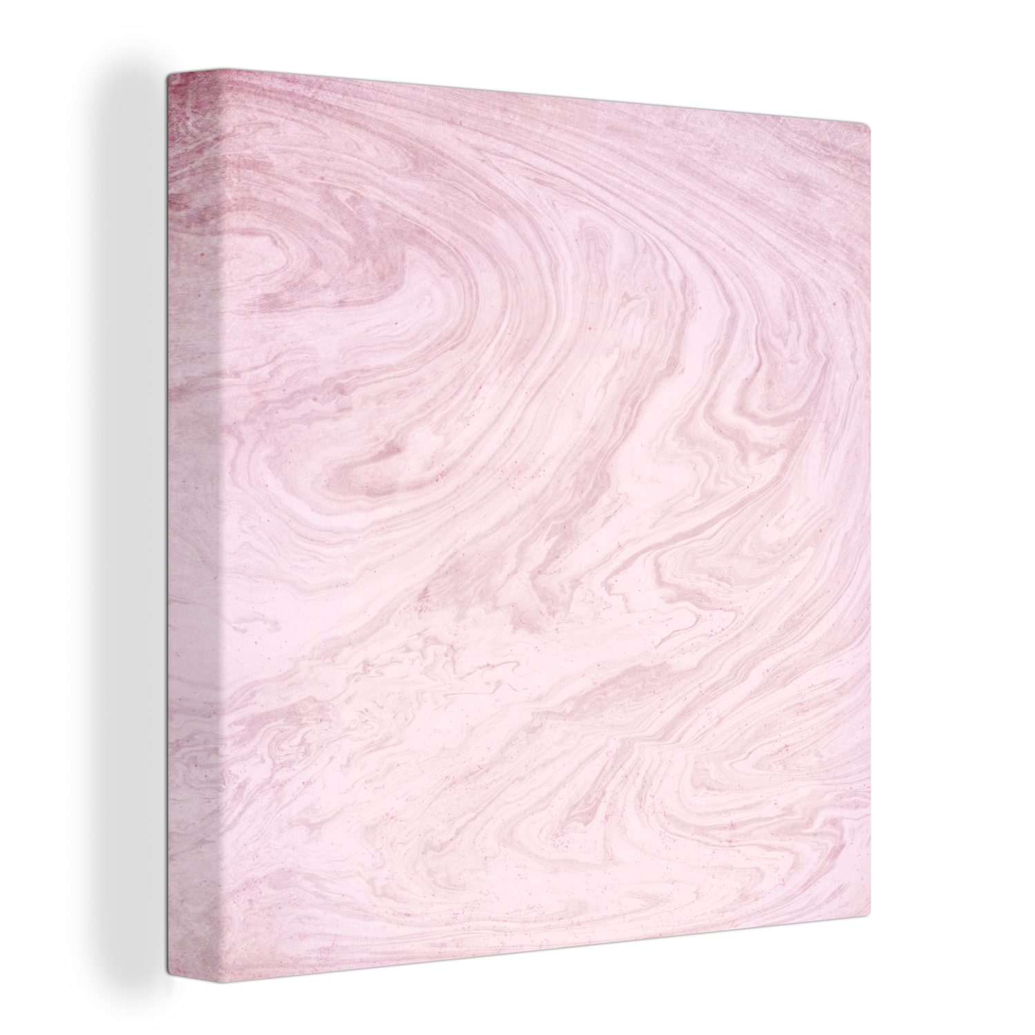 OneMillionCanvasses® Leinwandbild Marmor - Rosa - Muster, (1 St), Leinwand Bilder für Wohnzimmer Schlafzimmer bunt