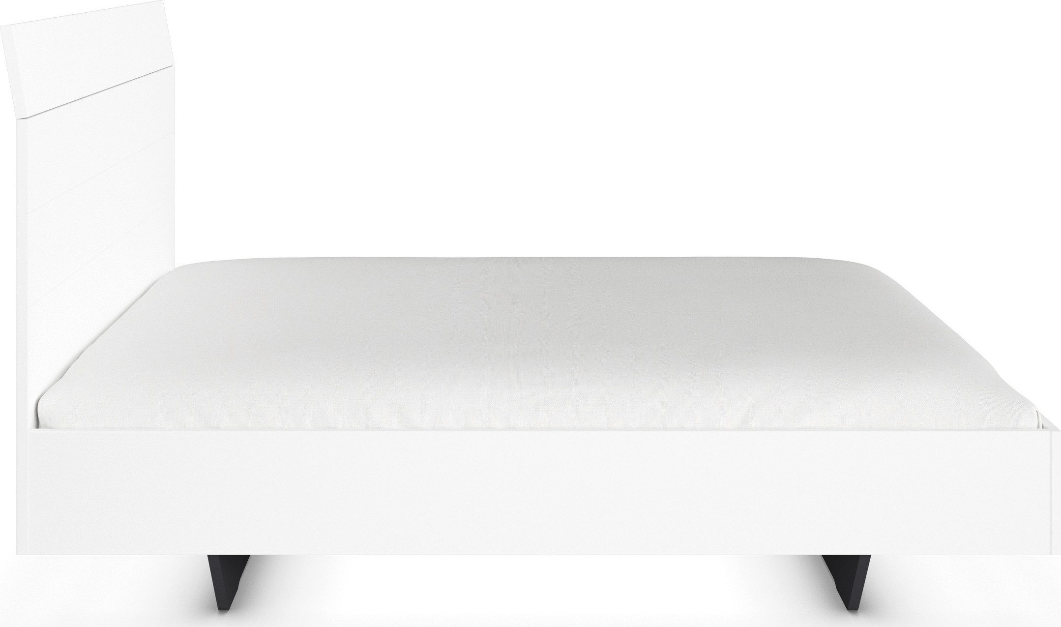 OTTO home Futonbett Bett Doppelbett Holzbett AGORDO (180x200 cm), mit hohem Kopfteil und schwebender Optik MADE IN GERMANY