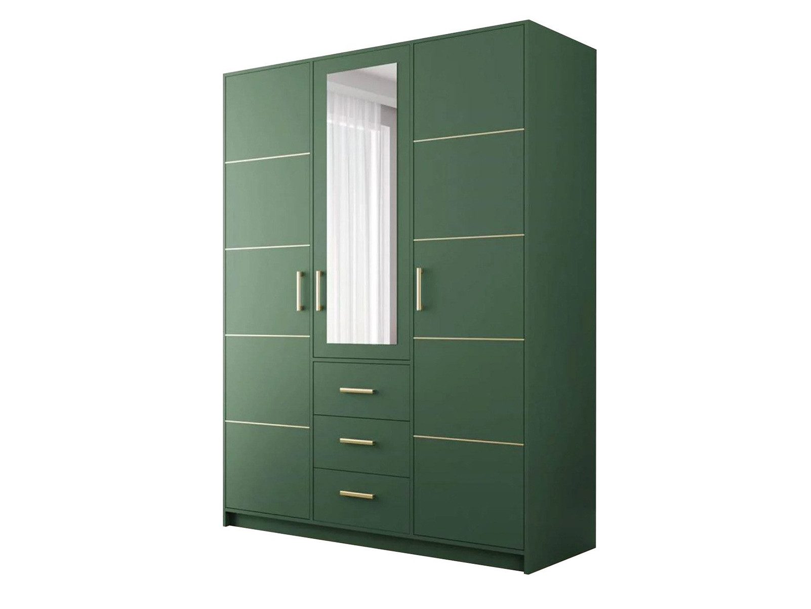 Beautysofa Kleiderschrank Kleiderschrank mit Spiegel BALID günstig online kaufen