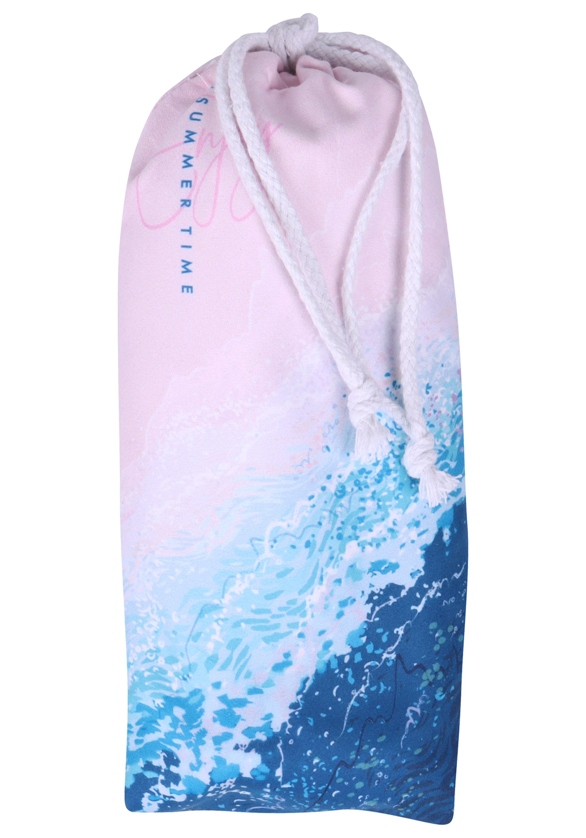 Capelli New York Strandtuch, Microfaser (2-St), schnelltrocknend, inkl. praktischer Tasche