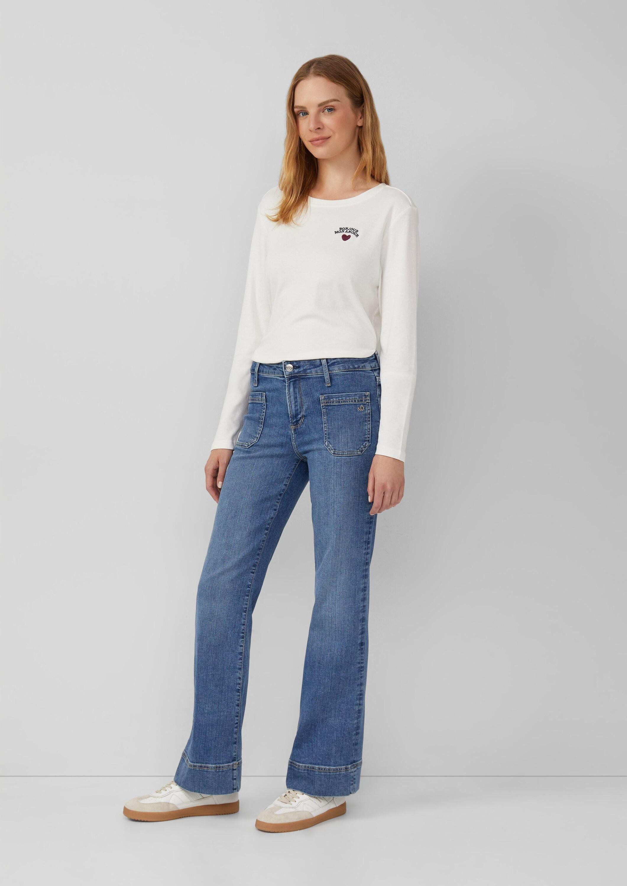 s.Oliver Bootcut-Jeans Jeans-Hose Jeans / Regular Fit / Mid Rise / Flared L günstig online kaufen