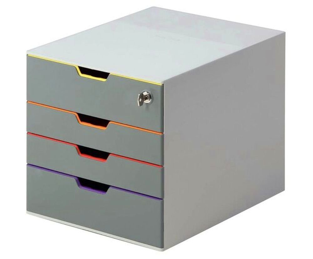 DURABLE Schubladenbox Durable Schubladenbox 280x292x356 gr 4 farb.Schubladen abschließbar