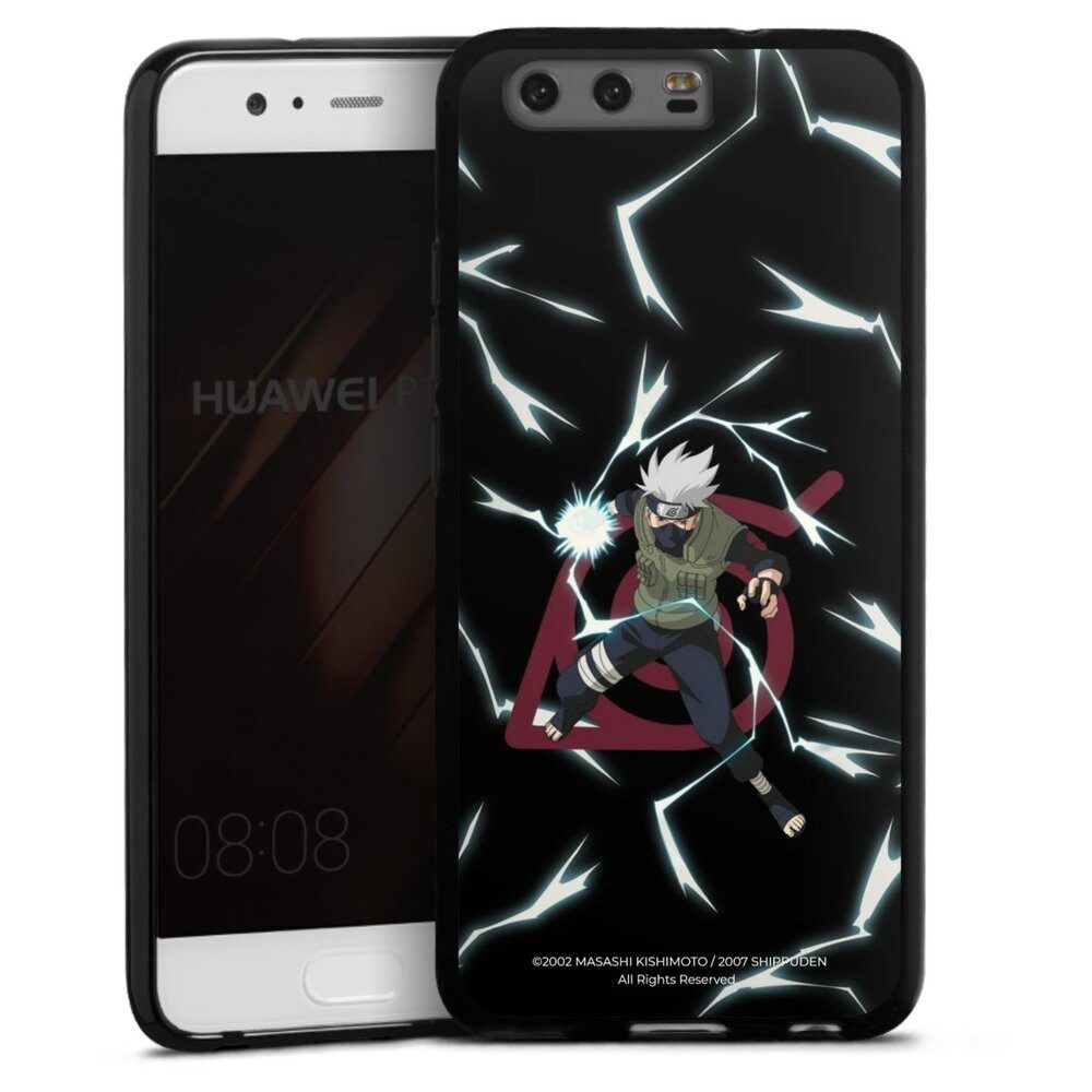 DeinDesign Handyhülle Kakashi Naruto Shippuden Offizielles Lizenzprodukt Kakashi Raikiri, Huawei P10 Silikon Hülle Bumper Case Handy Schutzhülle
