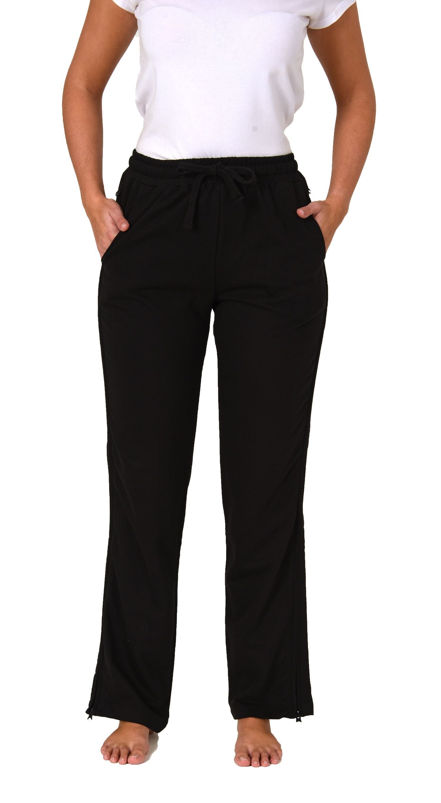 Normann Care Relaxanzug Damen Trainings Rehahose mit seitlichen Reißverschluß Jogginghose