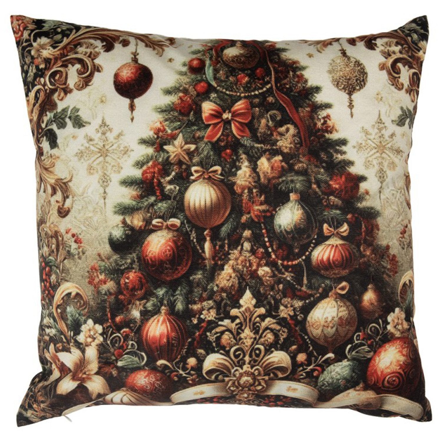 Clayre & Eef Dekokissen Christmas, Dekokissen Подушкиbezüge ohne Füllung Polyester 45x45 cm