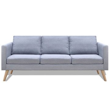 vidaXL Sofa Sofa Set 2-Sitzer und 3-Sitzer Stoff Hellgrau