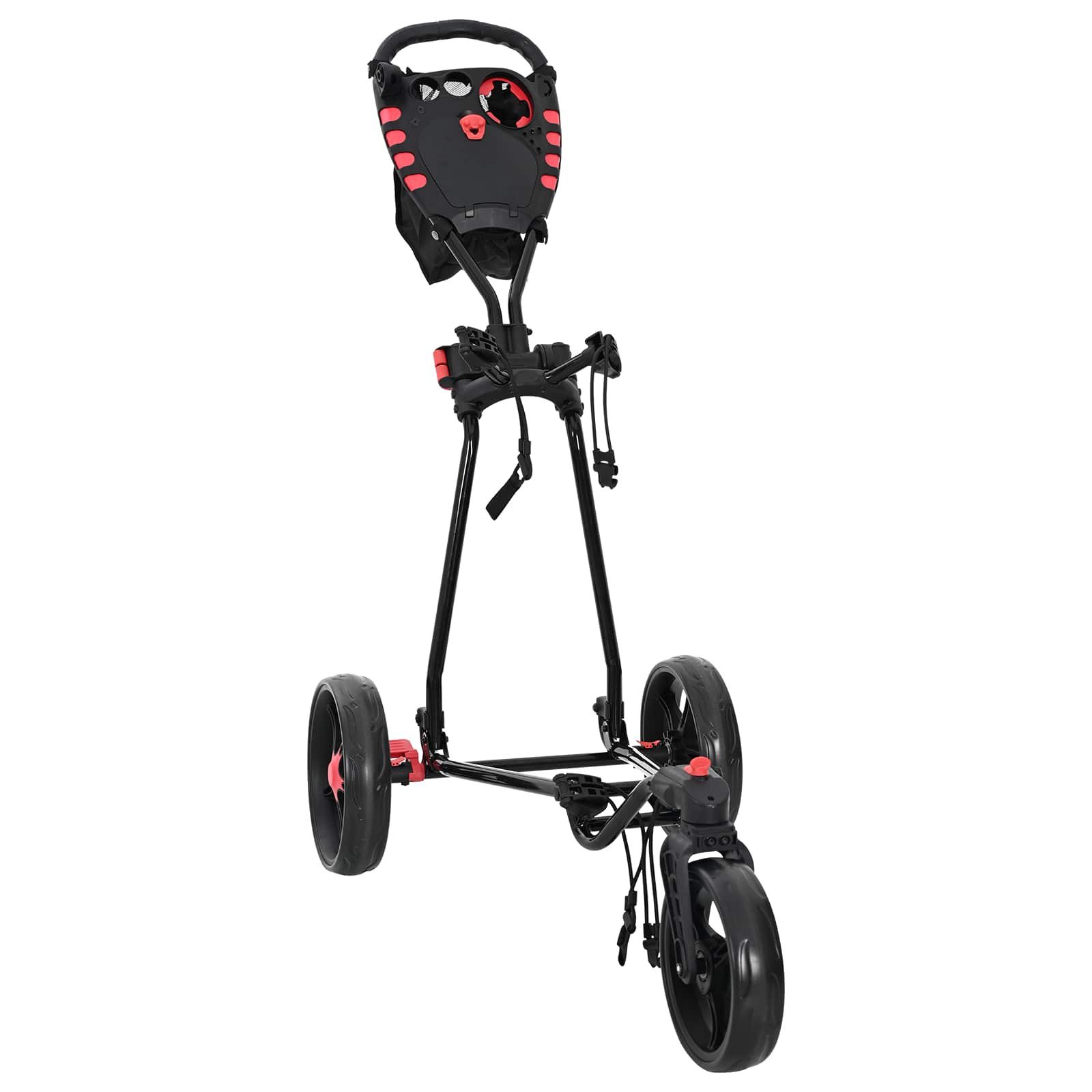 Golftrolley Golf-Dolly Schwarz 110 x 60 x 132 cm Eisen