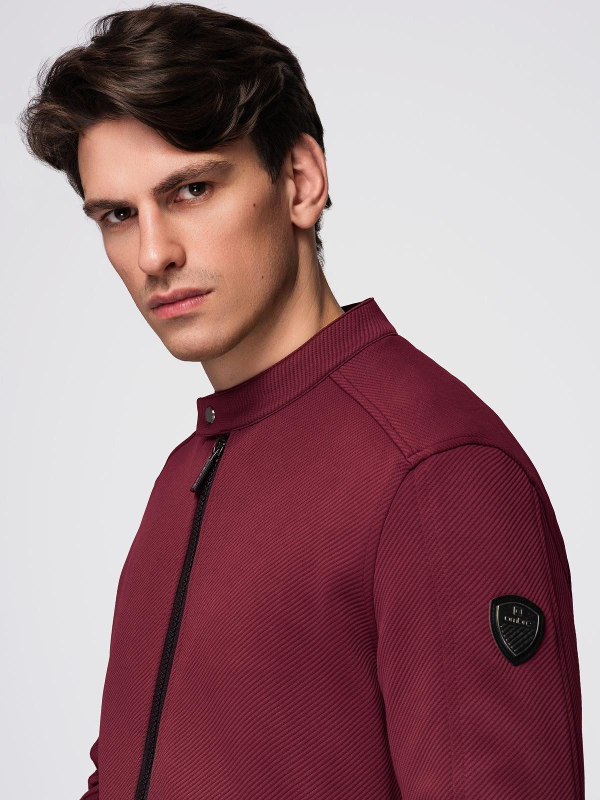 OMBRE Bikerjacke Herren Bikerjacke aus strukturiertem Material