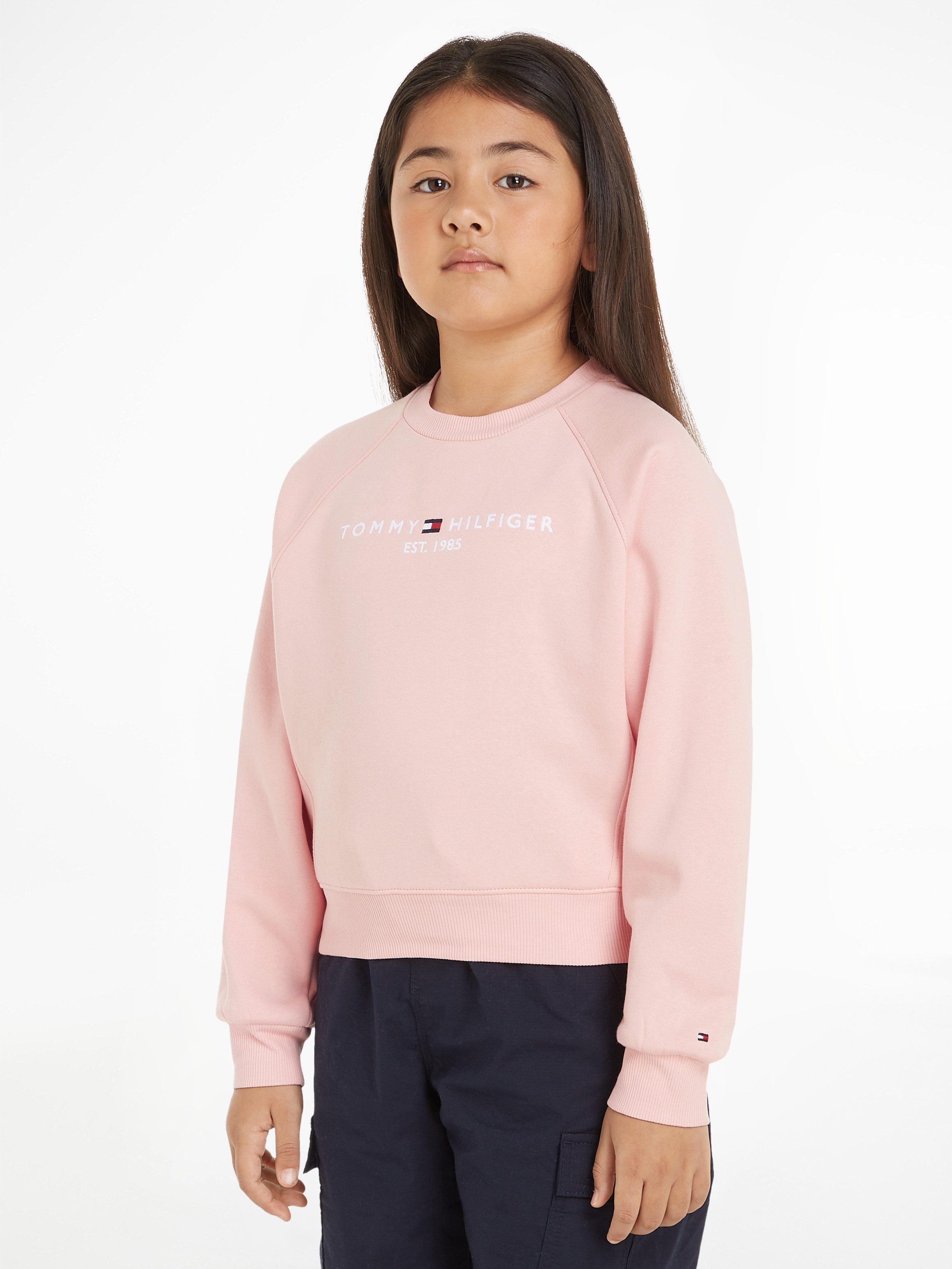 Tommy Hilfiger Sweatshirt ESSENTIAL EMBROIDERED FLEECE CN Baby bis 2 Jahre