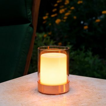 Navaris LED-Kerze 2x LED Solar Gartenkerze - Kerzenschein Flackereffekt - Solarlaterne (2-tlg)