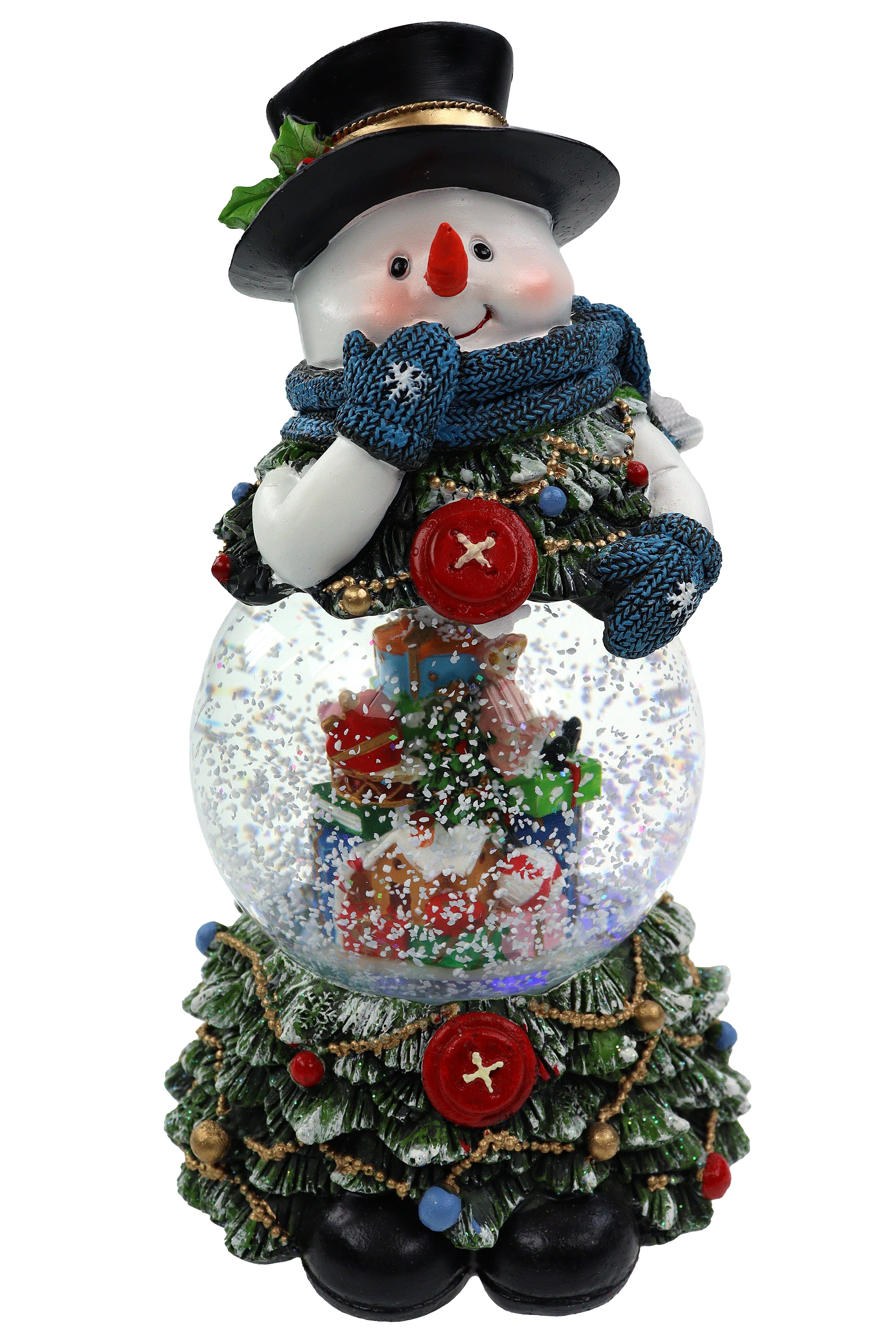 ELLUG Schneekugel Schneekugel/Spieluhr, Schneemann und geschmückter Tannenb günstig online kaufen