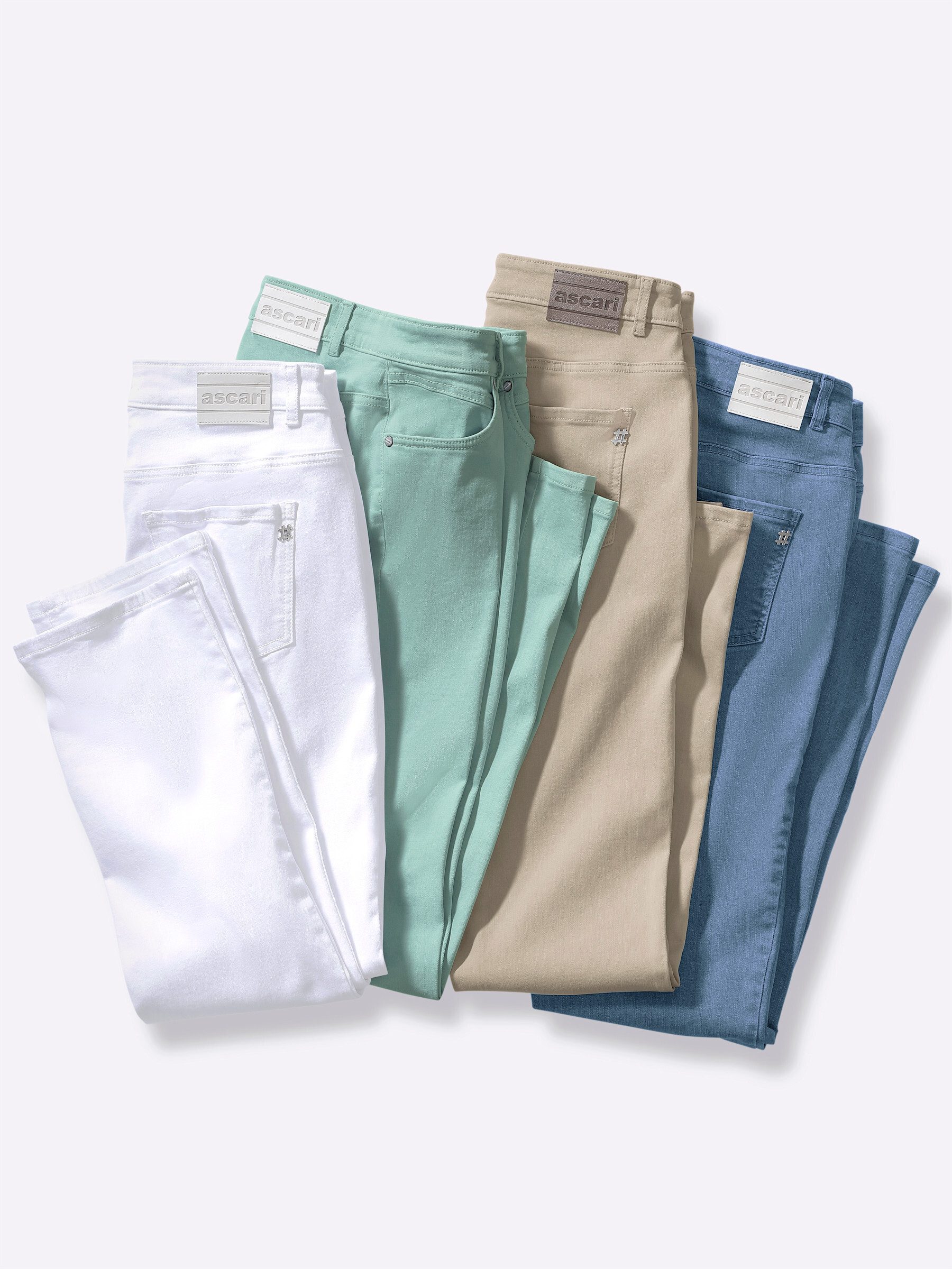 Bequeme Jeans Edel-Jeans leicht vertieft