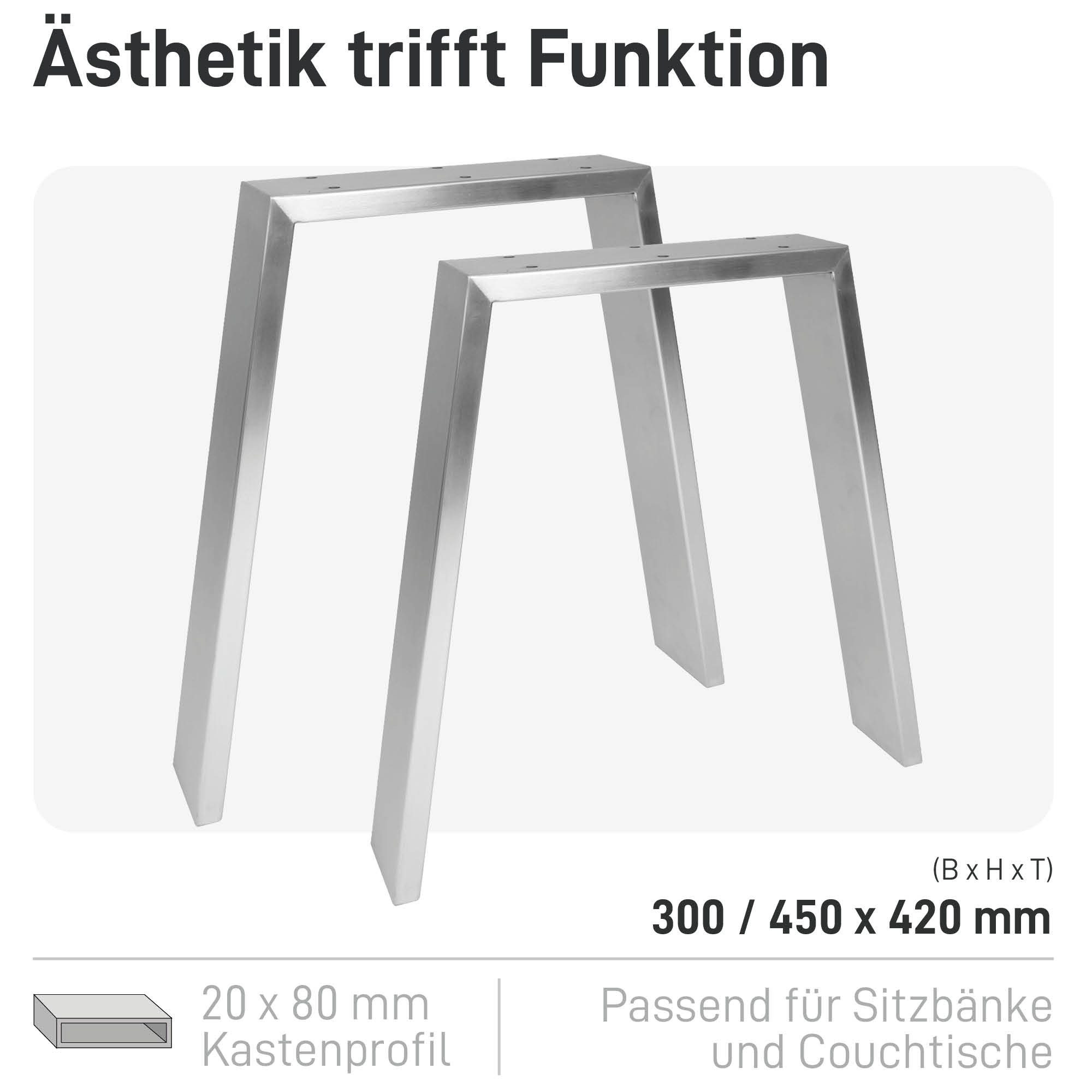 Natural Goods Berlin Möbelkufe CLASSIC, (2-St), Tischkufen, B30/40 x H42cm günstig online kaufen