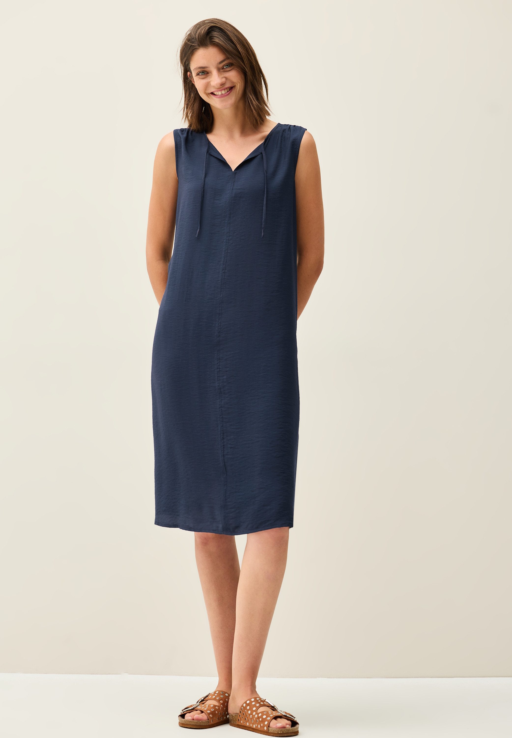 CECIL Tunikakleid Sommerkleid mit Bändern am Ausschnitt günstig online kaufen