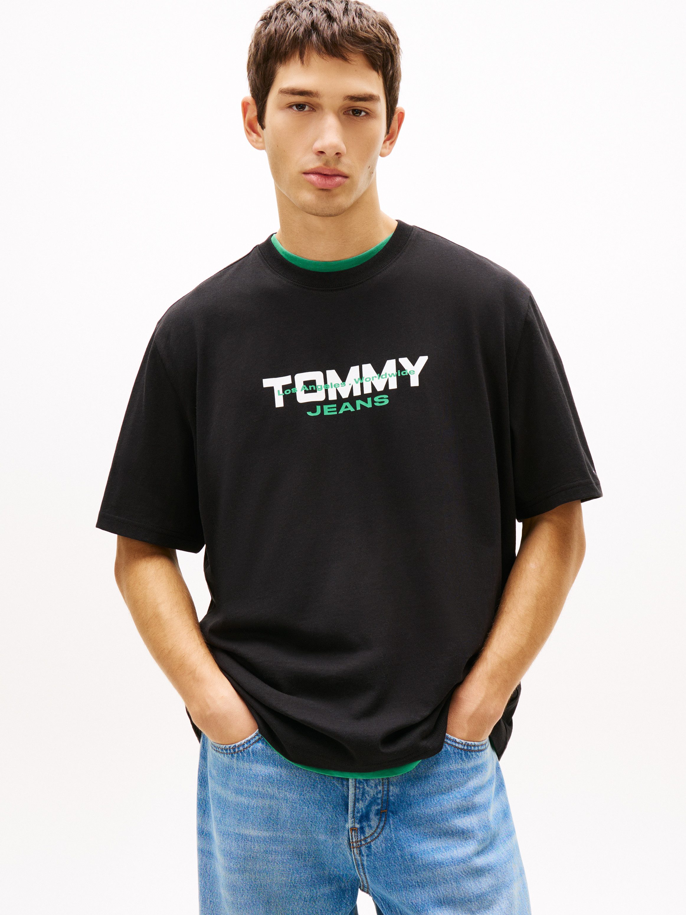 Tommy Jeans T-Shirt TJM 90S BLOCK Relaxed fit mit Rundhalsausschnitt