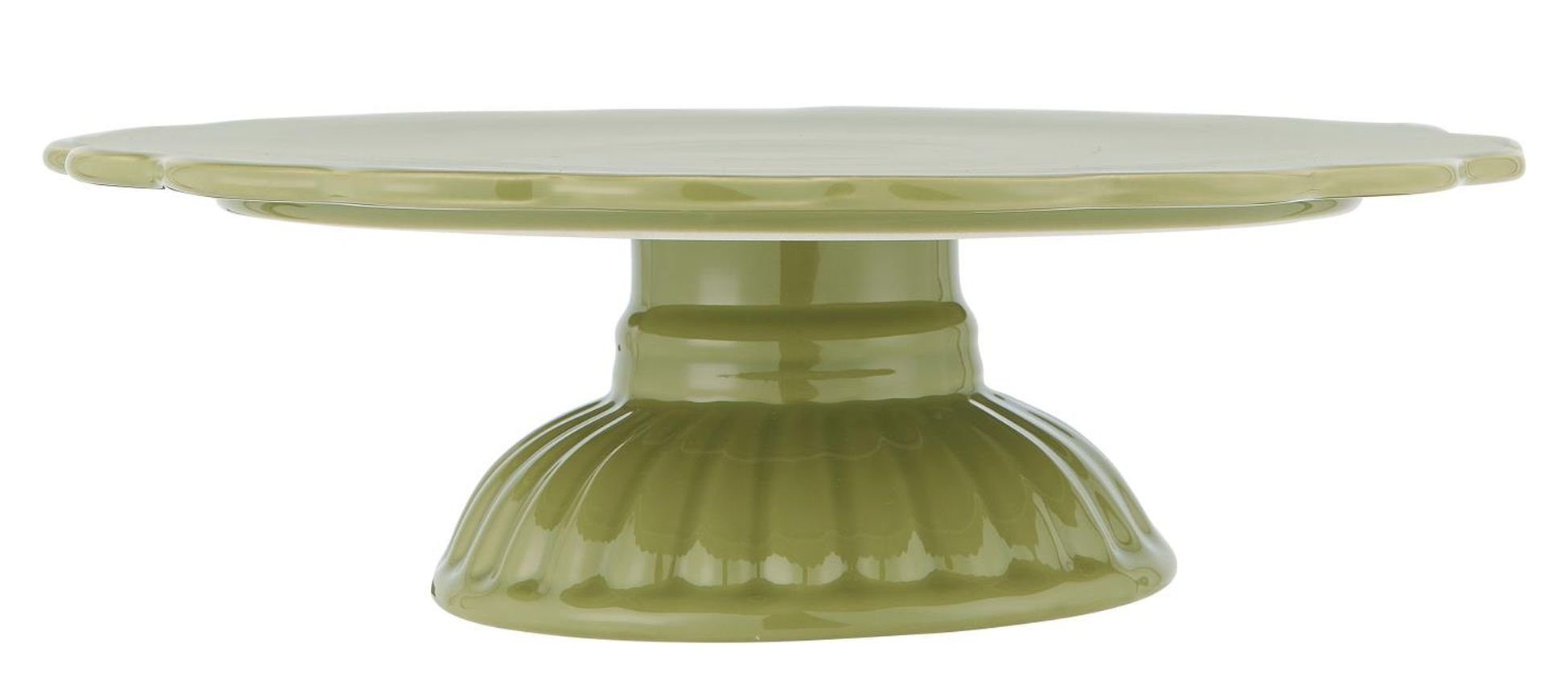 Ib Laursen Tortenplatte Tortenplatte Kuchenplatte Fuß Mynte Keramik Herbal Green Grün Ib, Keramik