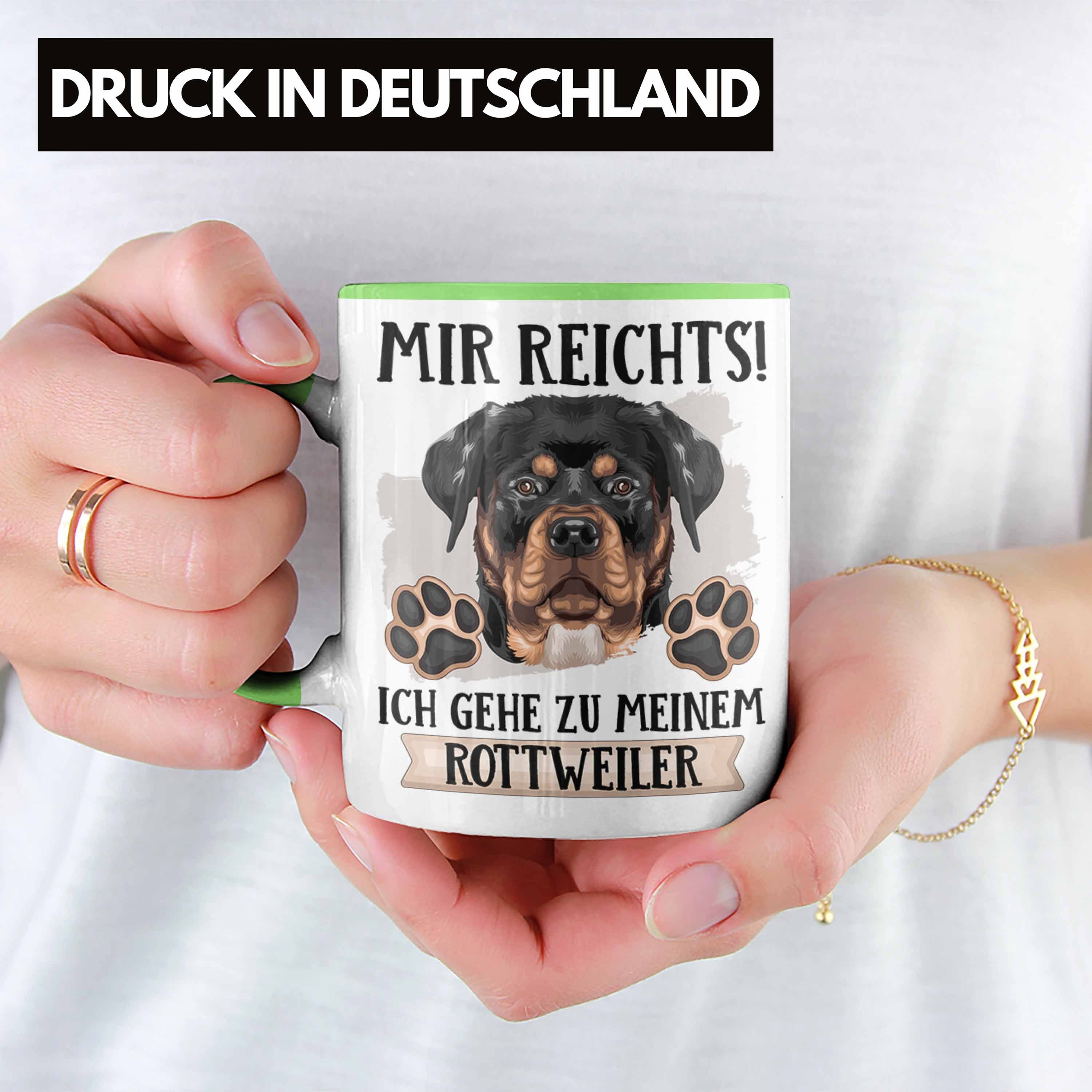 Tasse Mir Re Tasse Grün Spruch Trendation Besitzer Geschenk Lustiger Geschenkidee Rottweiler