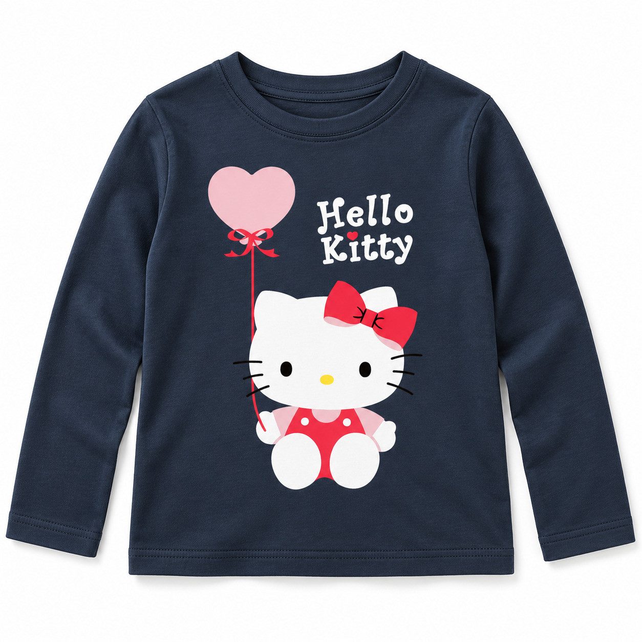 Hello Kitty Langarmshirt Hello Kitty Kinder Mädchen langarm T-Shirt Gr 98 bis 128