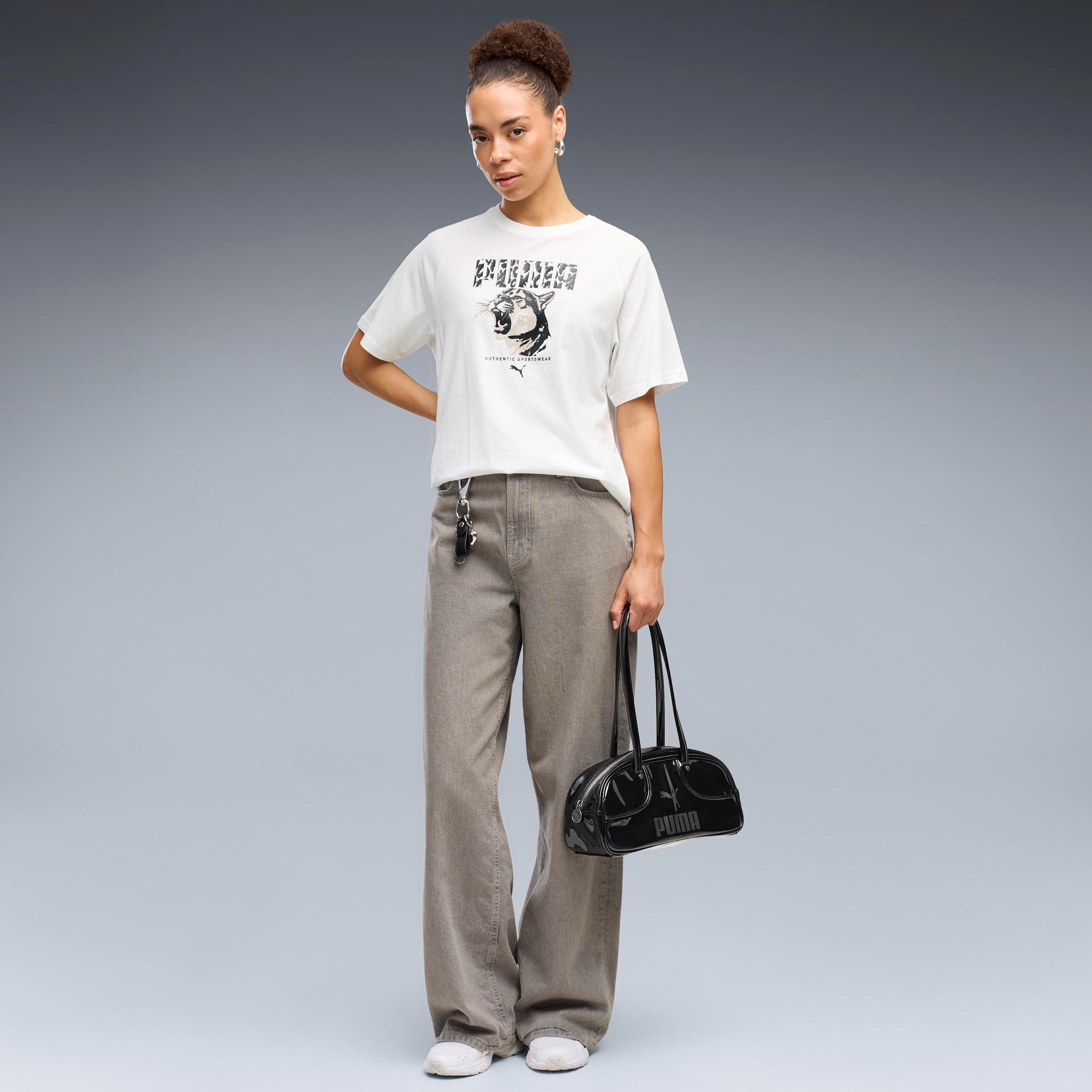 PUMA T-Shirt GRAPHICS ANIMAL RELAXED GRAPHIC TEE mit sportlichem Stil, Kurzarmdesign, Rundhalsausschnitt, unifarben – Bild 3 von 5
