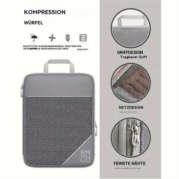 RefinedFlare Aufbewahrungstasche 6-teiliges Set tragbarer Reisebeutel mit Reißverschluss (strapazierfähiger Aufbewahrungsbehälter), Packbeutel für Gepäckkoffer, Unterwäsche