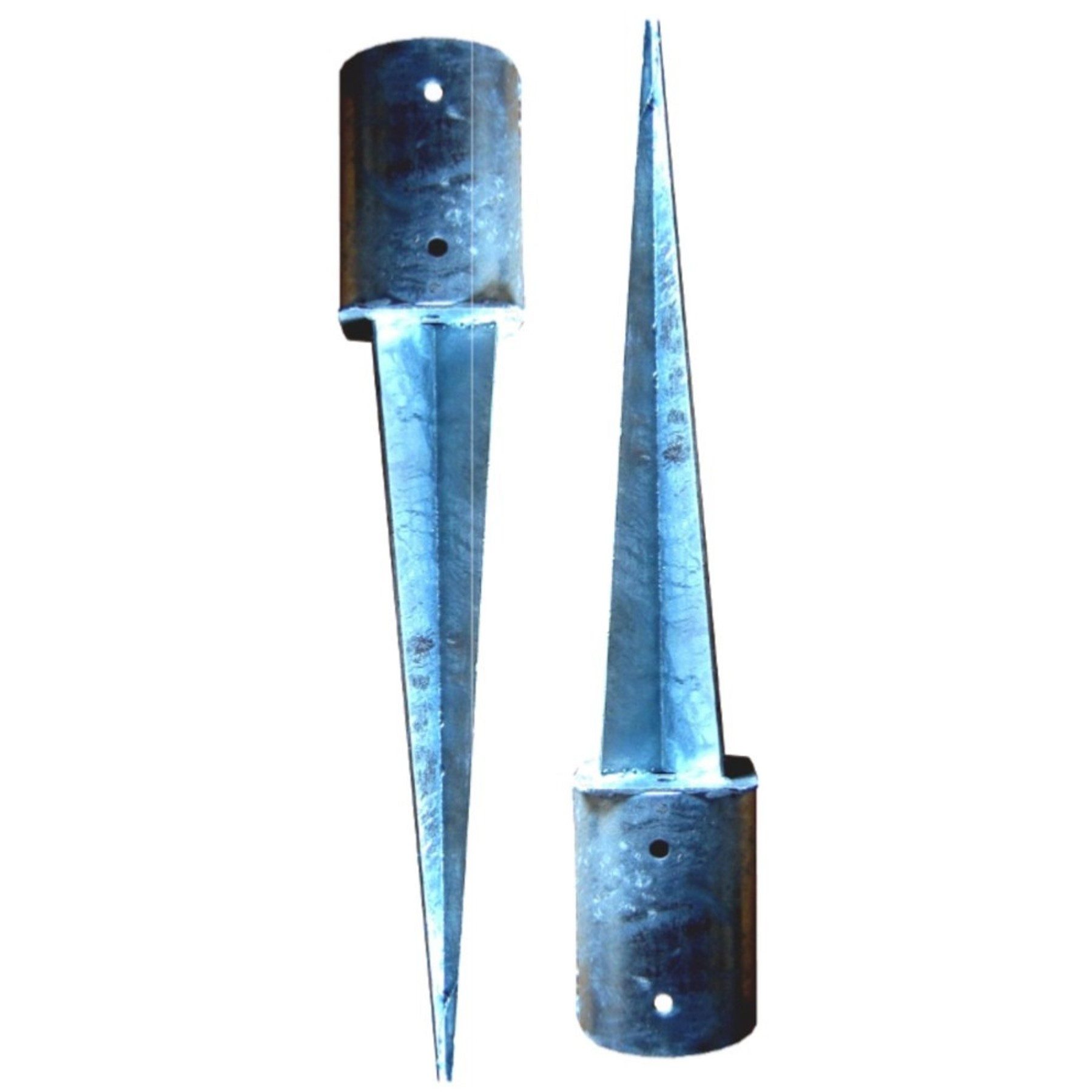 Loggyland Einschlag-Bodenhülse Einschlagbodenhülse für Rundholz, für Holzpfosten, zum Einschlagen, (2-St., 2er/4er/6er/8er/10-Set), feuerverzinkt, für Rundhölzer