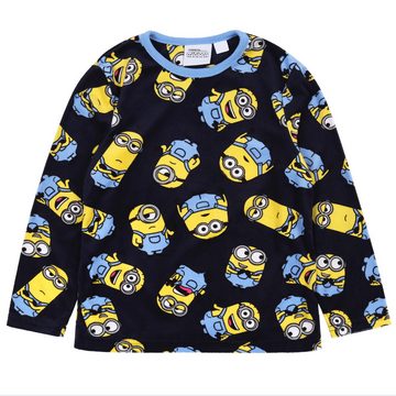 Sarcia.eu Pyjama Die Minions Pyjama für Jungen, langärmelig, dunkelblau 8-9 Jahre