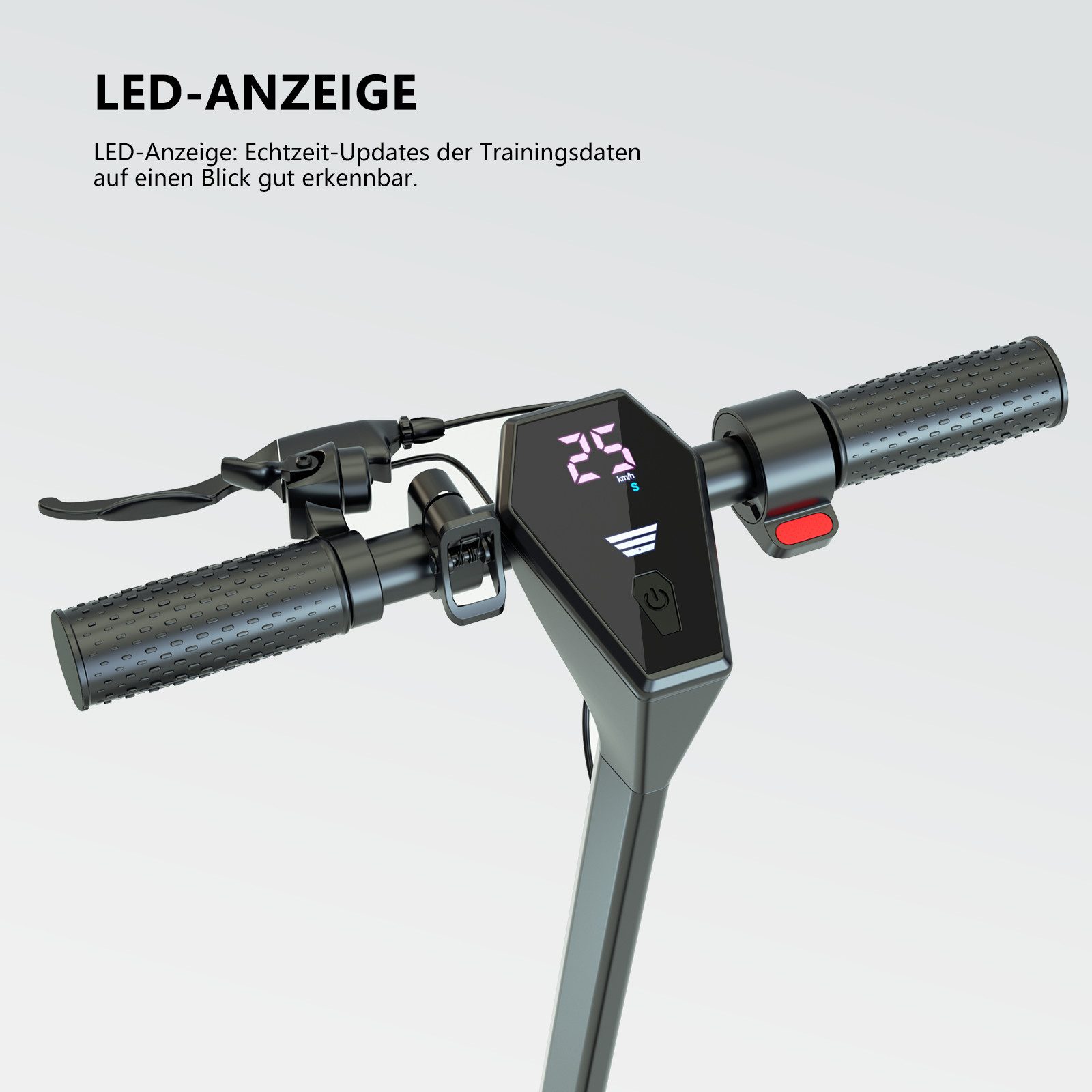 RAOO MIN E-Scooter V10 mit ABE-20km/h-500W Spitzenleistung -36V 8/12Ah-IP54-45KM max., 350 W – Bild 5 von 5