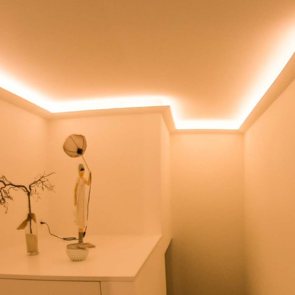 Licht-Trend Stuckleiste Dekor-Profil 6cm Stuckleiste 1,2 m indirekt Wand oder Decke