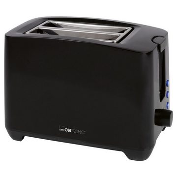 CLATRONIC Toaster 2-Scheiben Toastautomat Zweischeibentoaster, 750,00 W, mit abnehmbarem Brötchenaufsatz und Krümelschublade