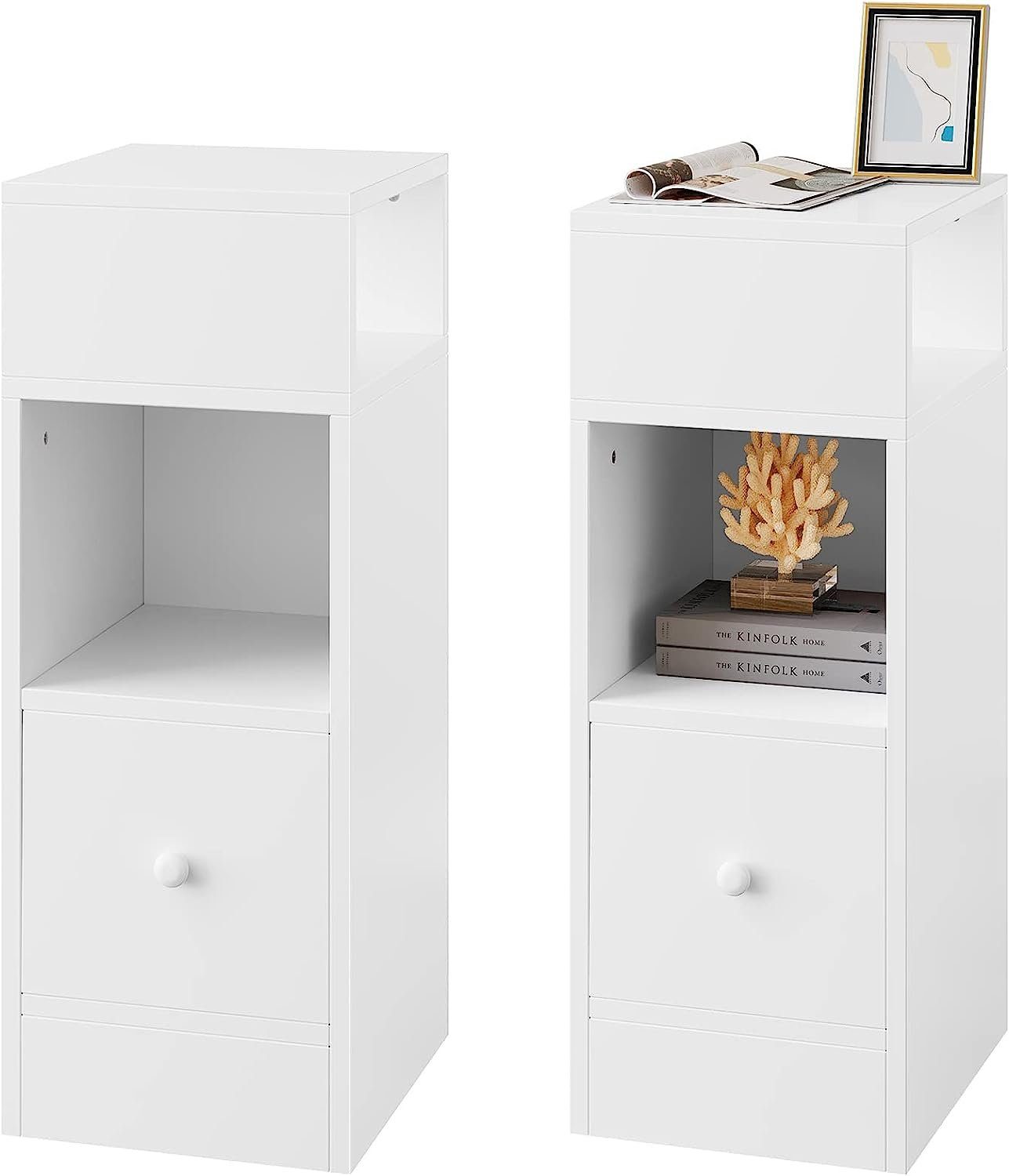 EUGAD Nachttisch (2-St), mit 2 offenen Ablagen 1 Schublade, Holzwerkstoff günstig online kaufen