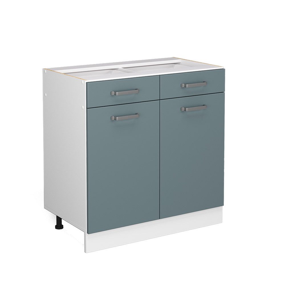 Vicco Unterschrank R-Line, Blau-Grau/Weiß, 80 cm, ohne Arbeitsplatte (1-St)