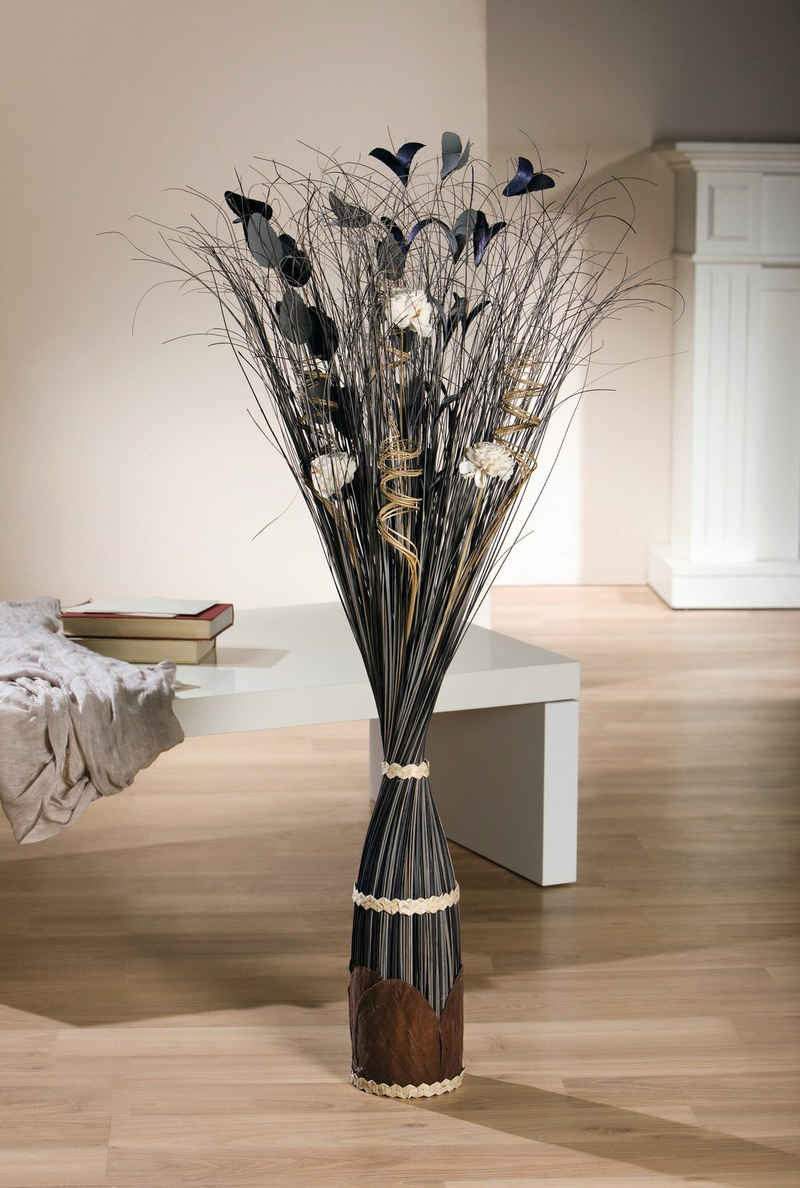 Kunstzweig Dekobündel "Anthrazit" grau + schwarz, ca. 100 cm hoch, Naturdeko, Dekozweige, Dekoleidenschaft, Höhe 100 cm