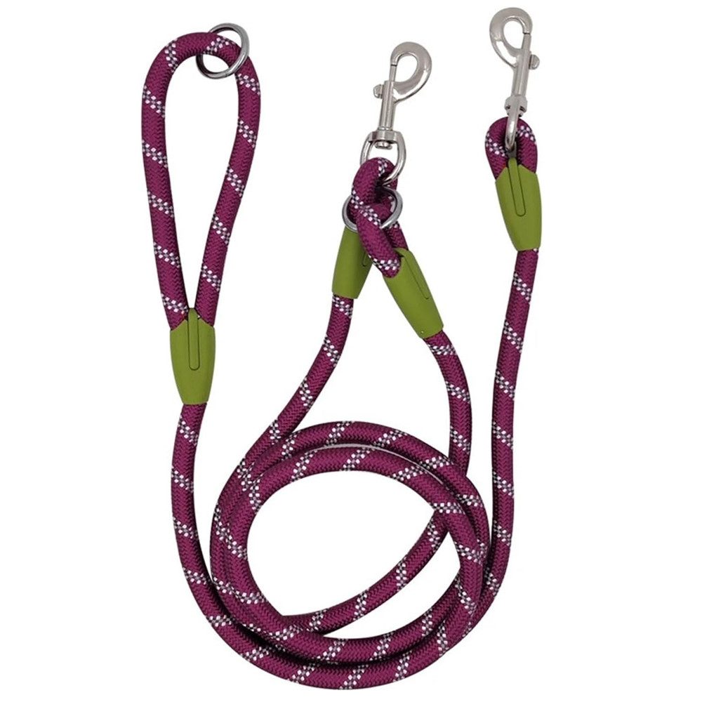 TUWENA Hundeleine Hundeleine für Mittel Große Hund(15-60kg), 2,4m Verstellbare Führleine, Handleine aus Nylon mit Reflektierend durch die Extreme Kraft bis200kg von TUWENA
