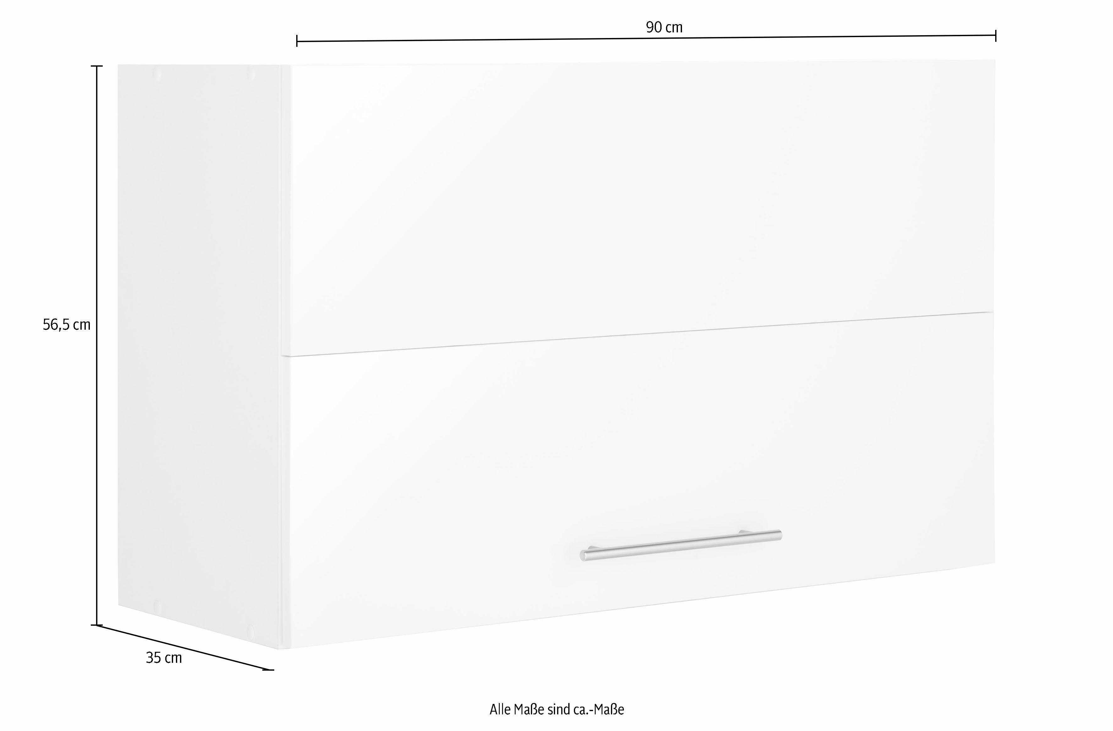 Faltlifthängeschrank Breite wiho Ela 90 cm Küchen weiß