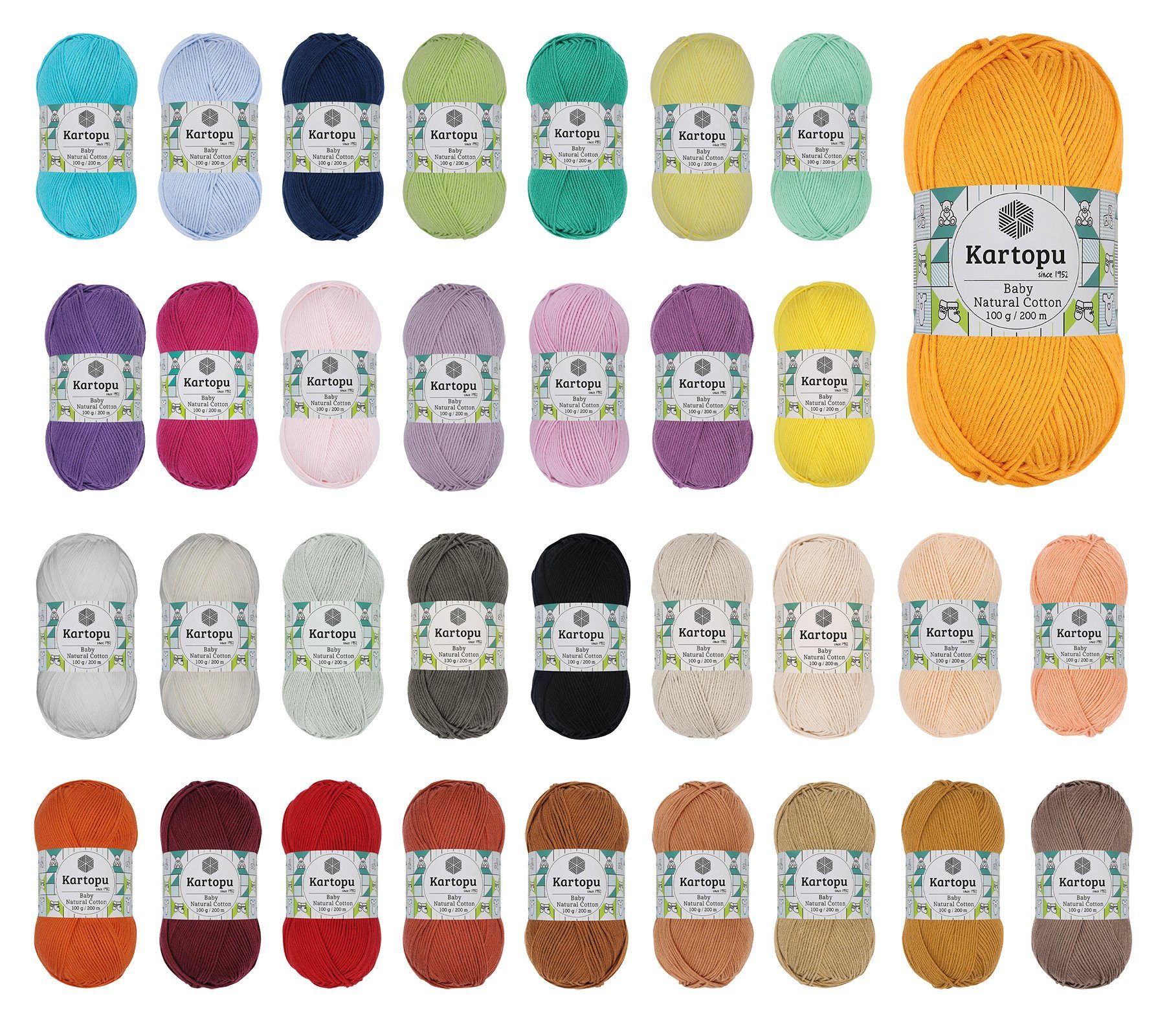 Kartopu 100g Kartopu Baby Natural Cotton Häkelwolle, 200 m, K782 babyrosa
