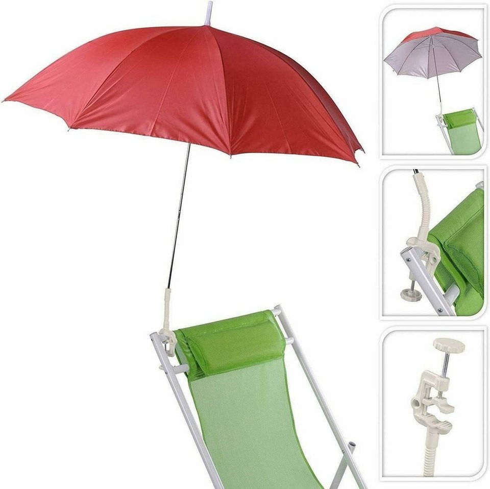 Meinposten Sonnenschirm für Buggy Sonnenliege Balkonschirm Kinderwagen Ø  100 cm UV Schutz, mit Halterung