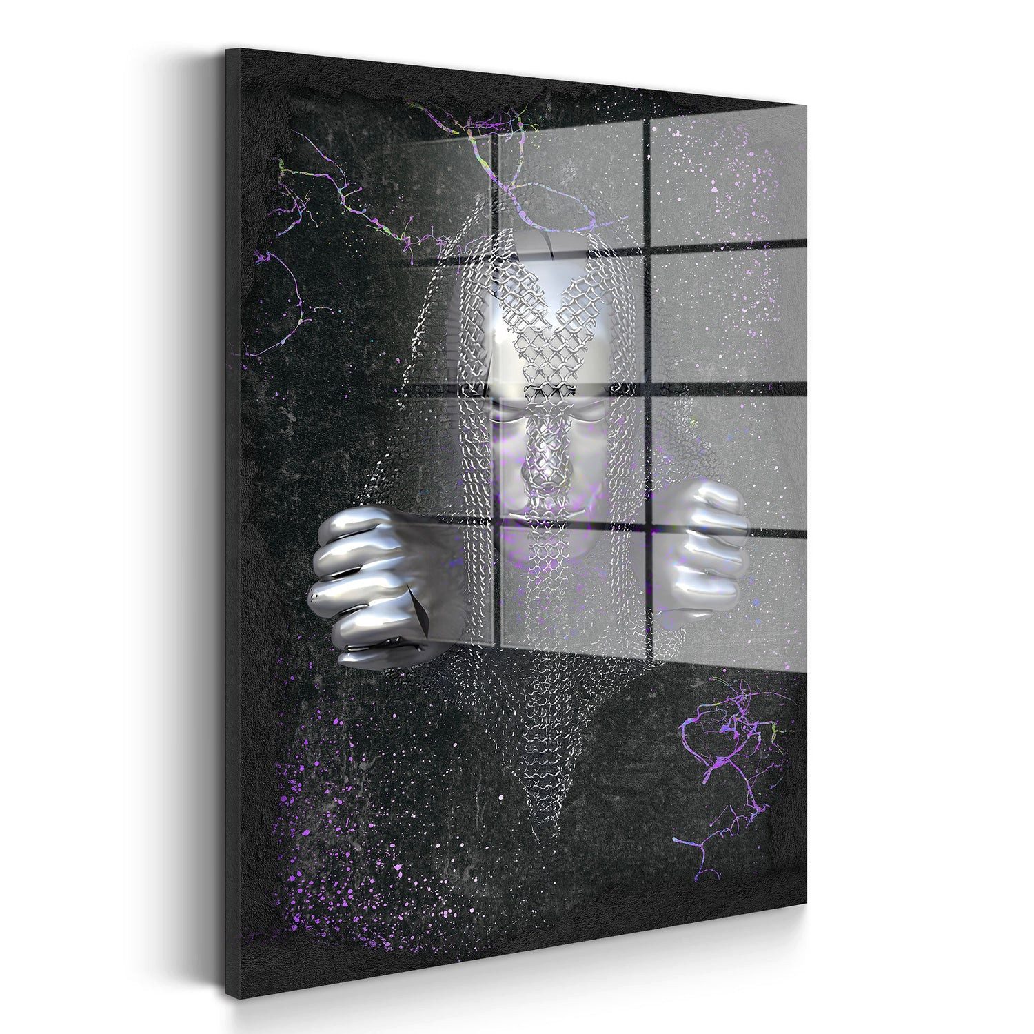 Acrylglasbild Metallfiguren Metallic Acrylglas Wandbild Bild Wanddeko Wohnzimmer XL