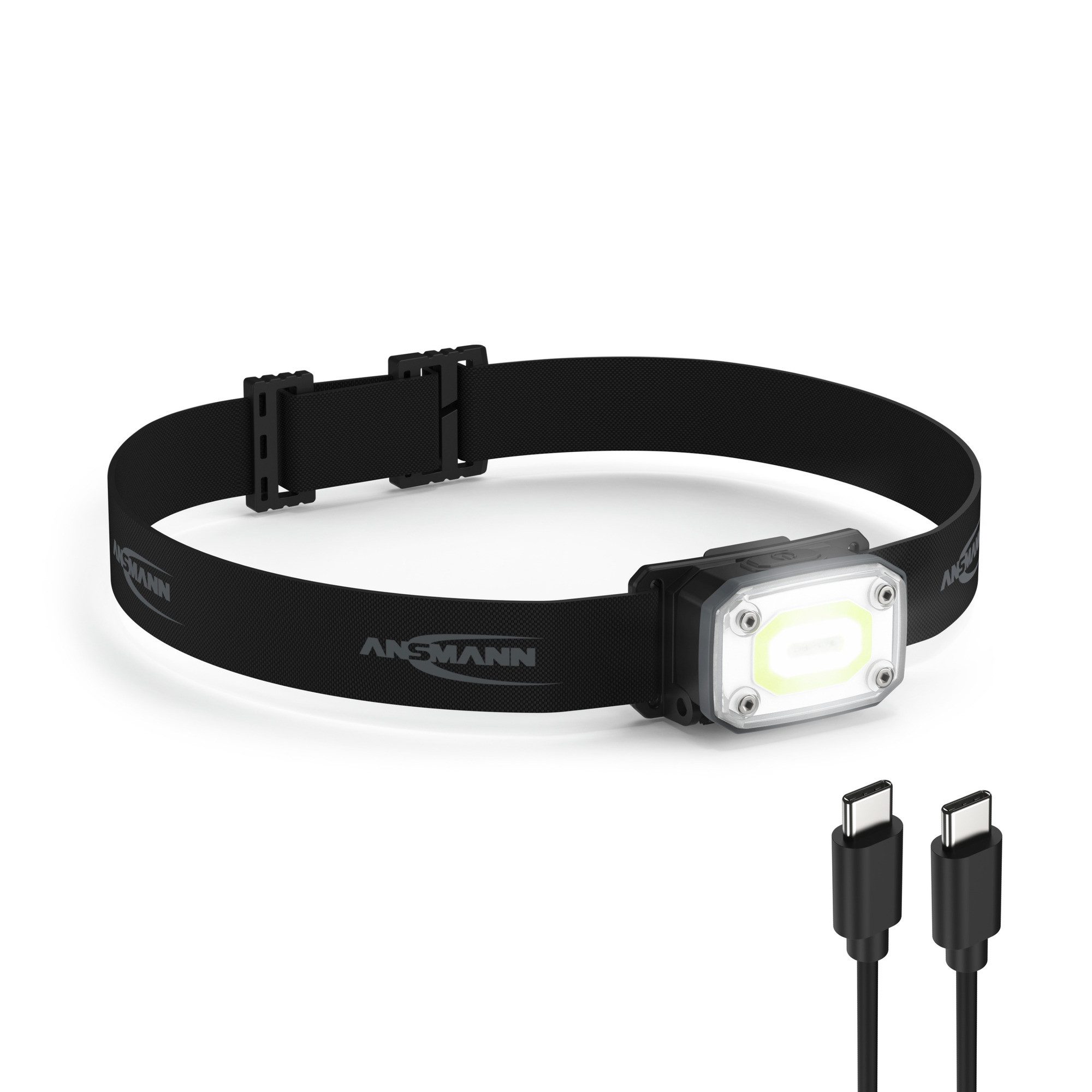 ANSMANN AG LED Stirnlampe HD350R 2in1 Stirnlampe + Clip-Lampe mit COB- und Spot-LED