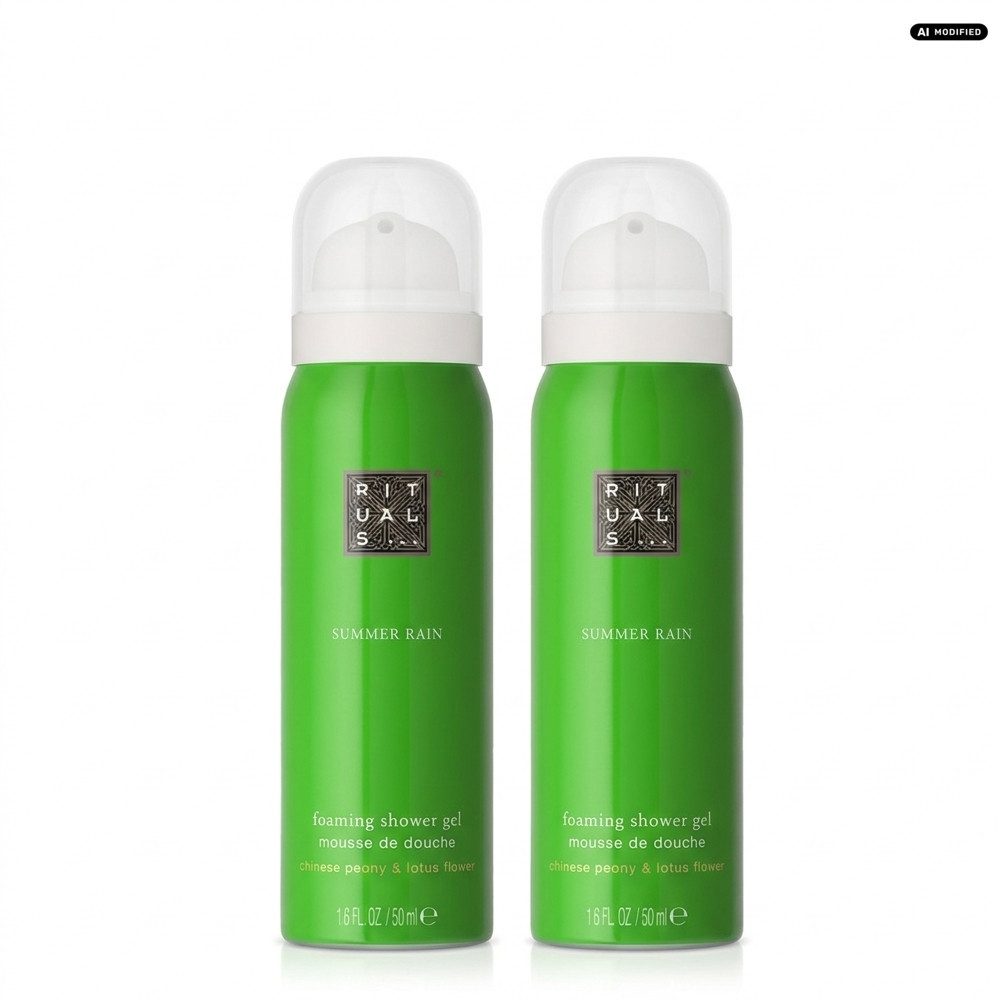 Rituals Duschgel Rituals Summer Rain Foaming Shower Gel 2er Set, 1-tlg., Reisegröße Duschschaum Value Pack mit Summer-Rain-Duftnote