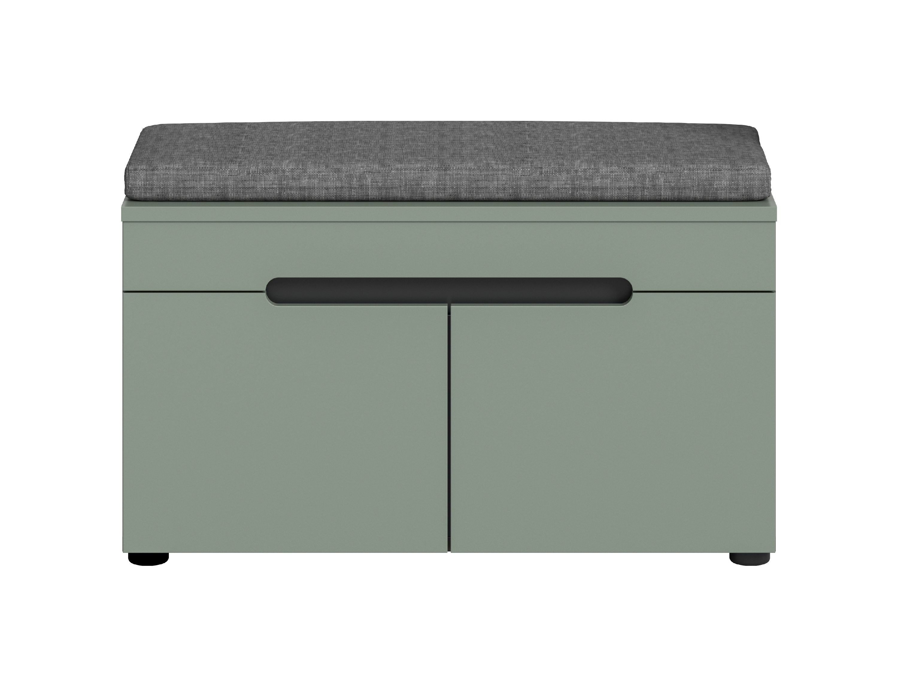 xonox.home Sitzbank, Smoke Green Melamin beschichtet modern 80x45x37 cm