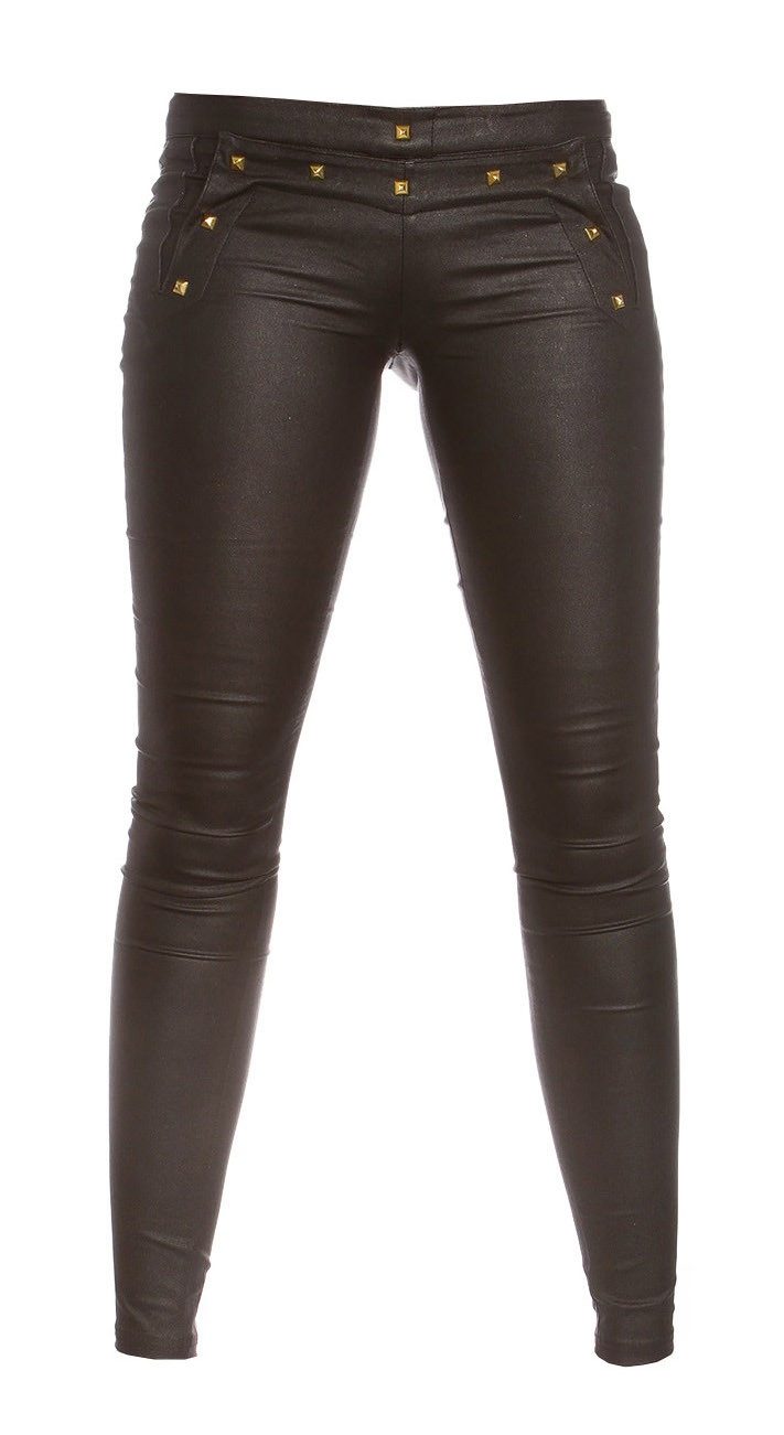 Koucla Treggings Wetlook Hose + Nieten günstig online kaufen