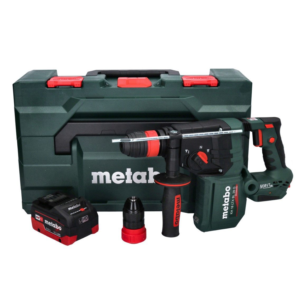 metabo Akku-Bohrhammer KH 18 LTX BL 28 Q Akku Bohrhammer 18 V 3 J SDS plus Brushless + 1x Ak