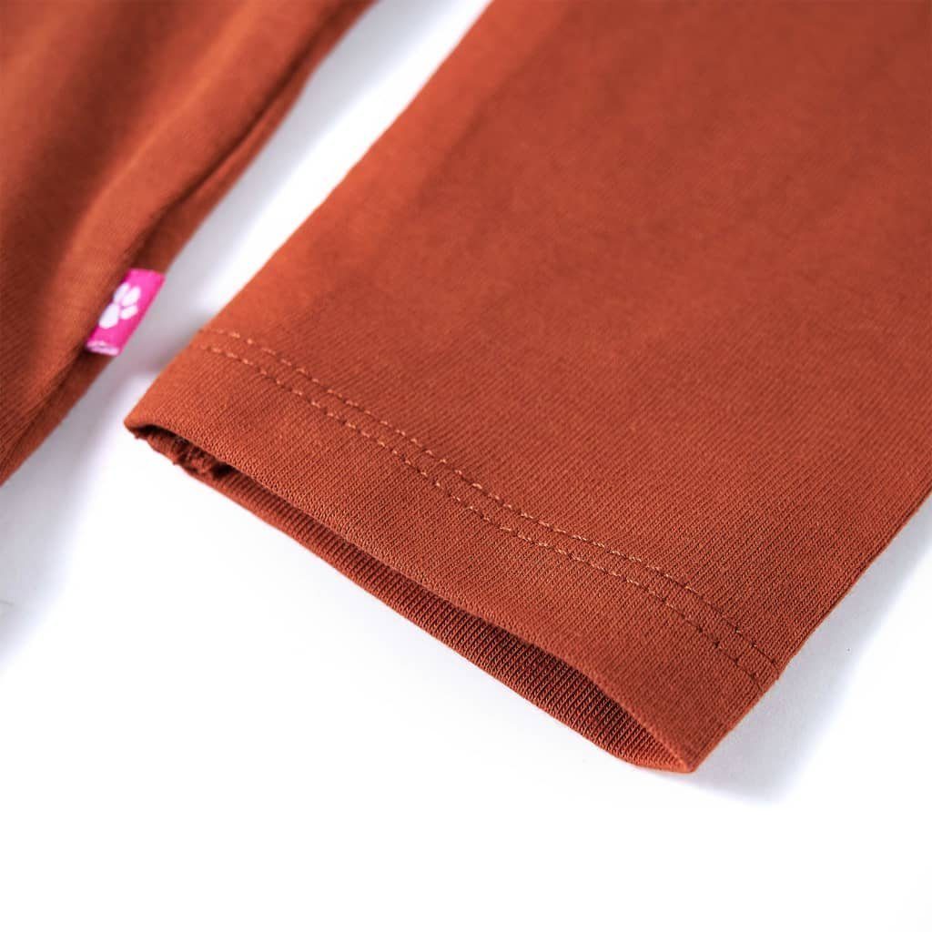 vidaXL Langarmshirt Kinder-Langarmshirt Cognac 104